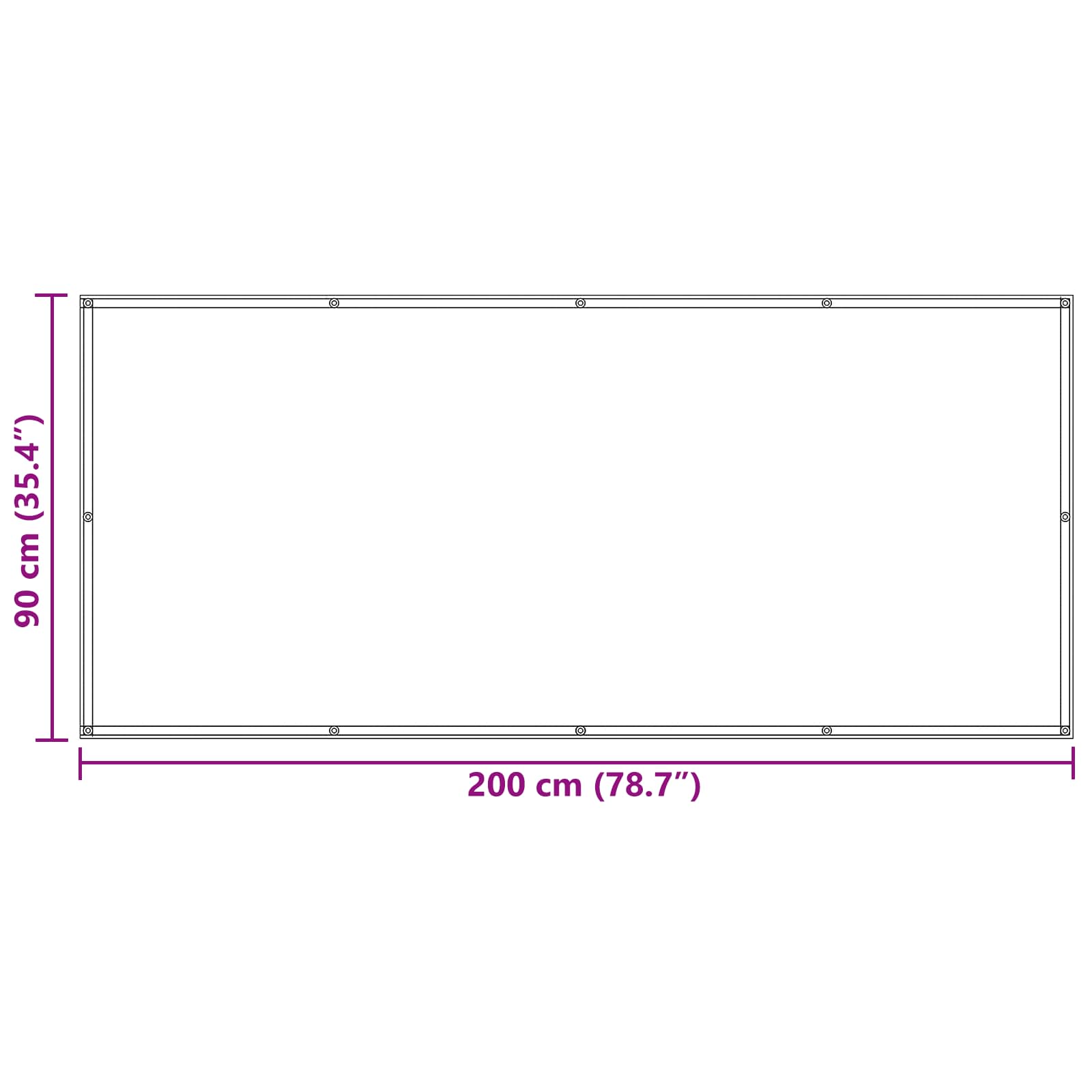 Balcony ekran Tamno crvena 90 x 200 cm Oxford tkanina
