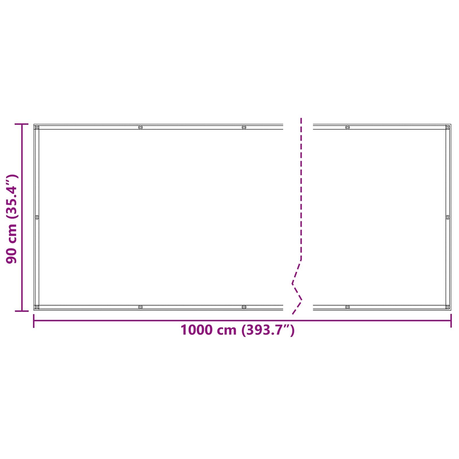 Balcony ekran Tamno crvena 90 x 1000 cm