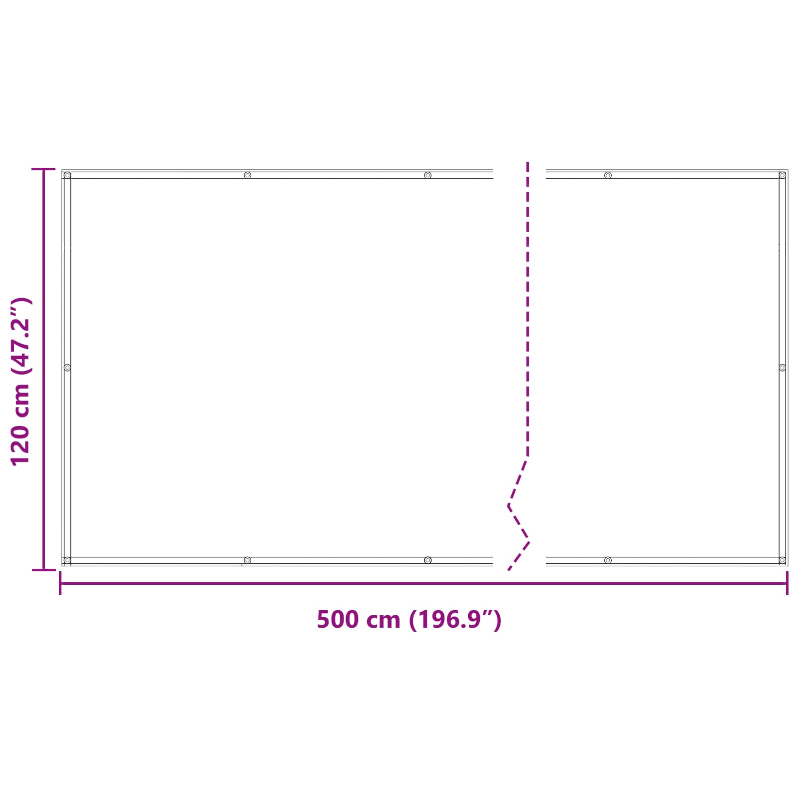 Balcony ekran Tamno crvena 120 x 500 cm