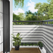Balcony ekran Svijetlo siva i bijela. 90 x 300 cm