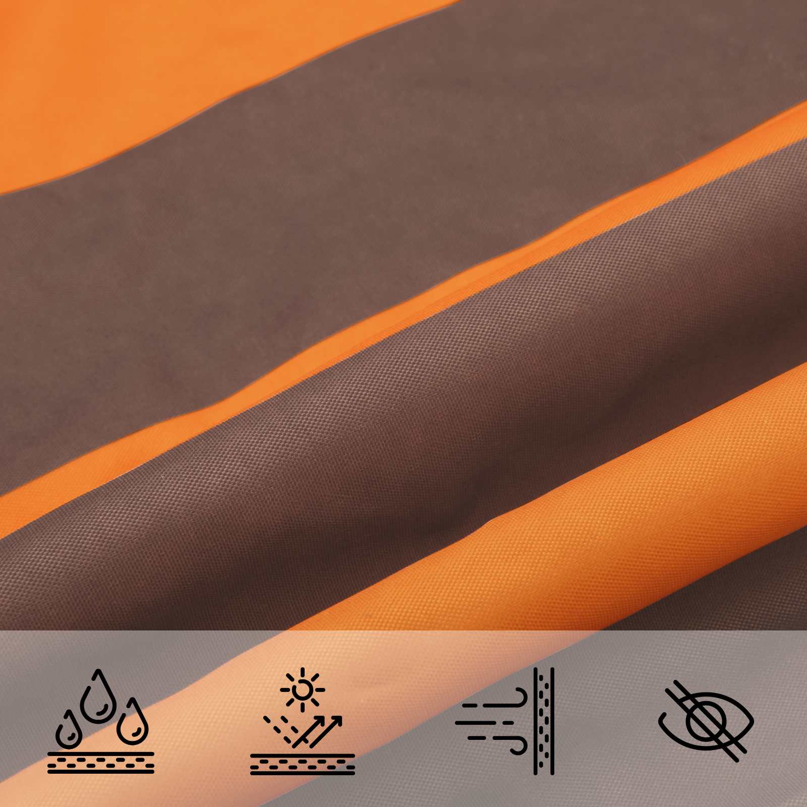 Jedro za sunce Narančasta i smeđa 2 x 2 m 100% poliester Oxford