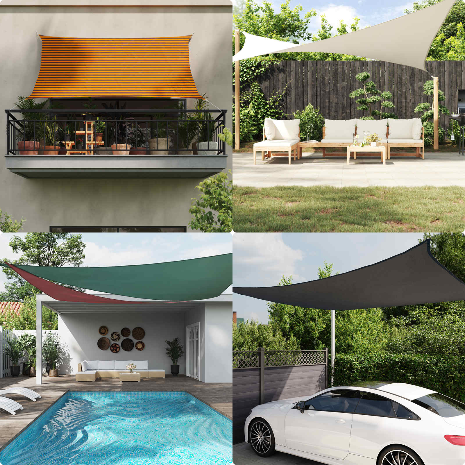 Jedro za sunce Narančasta i smeđa 2,5 x 2,5 m