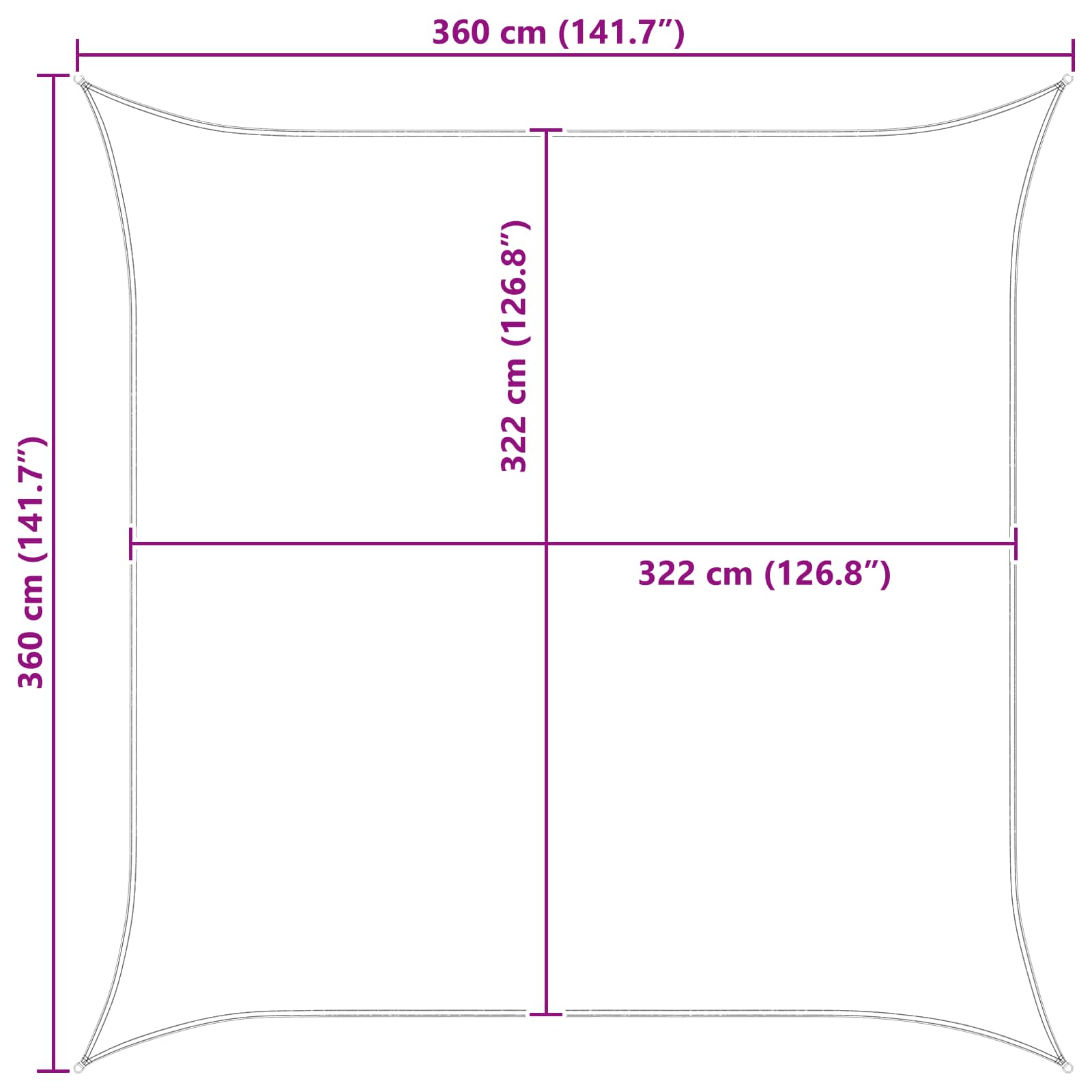 Jedro za sunce Žuta i bijela 3,6 x 3,6 m 100% poliester Oxford