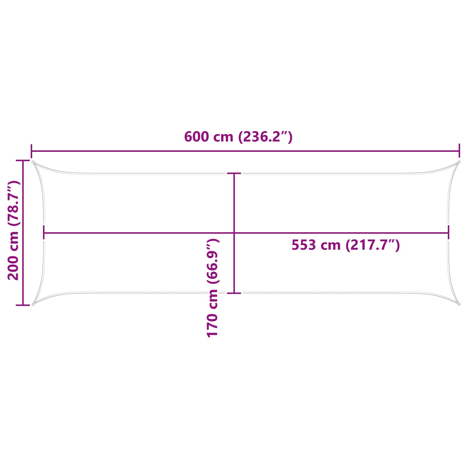 Jedro za sunce Sivosmeđa 6 x 2 m 100% poliester Oxford
