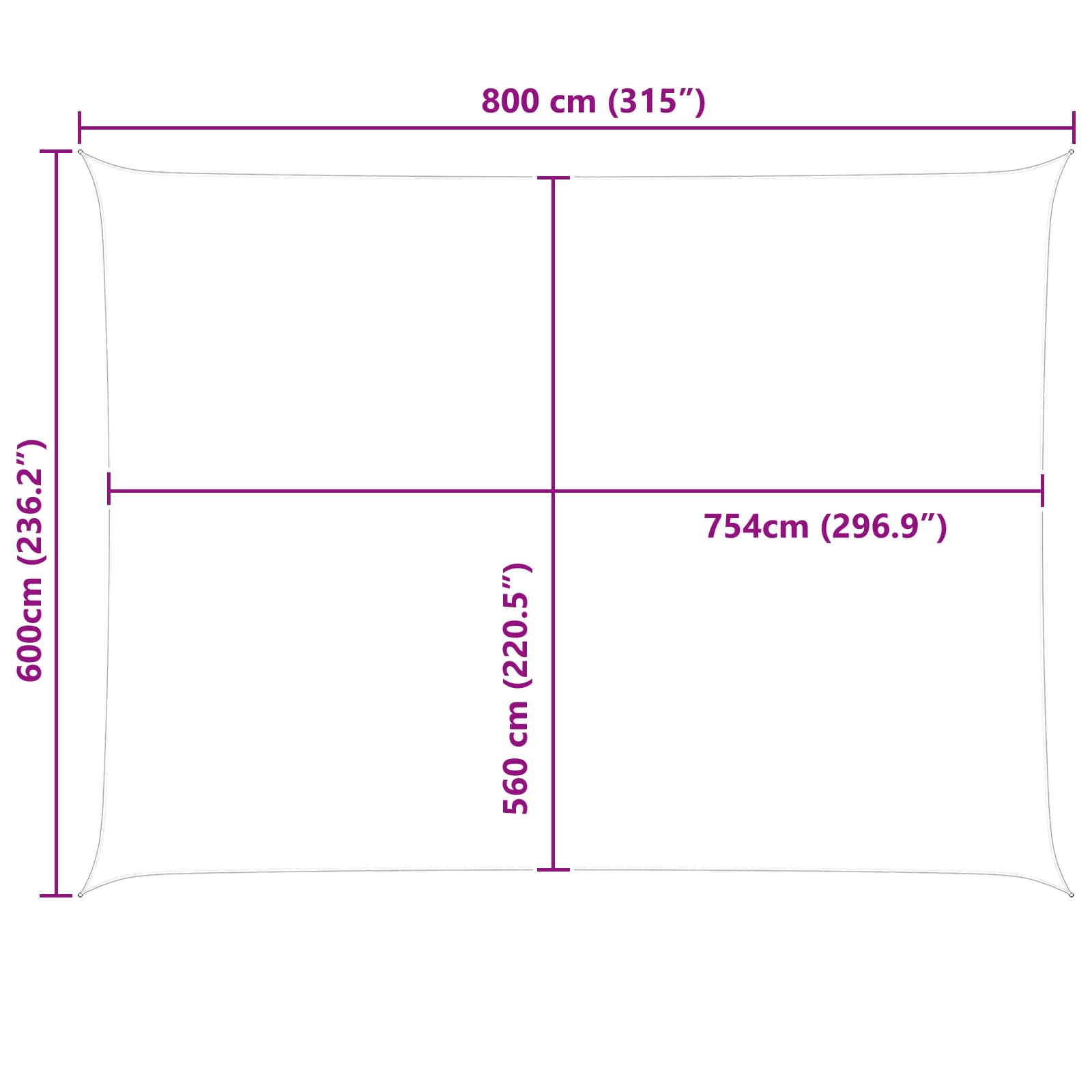 Jedro za sunce Žuta i bijela 8 x 6 m 100% poliester Oxford