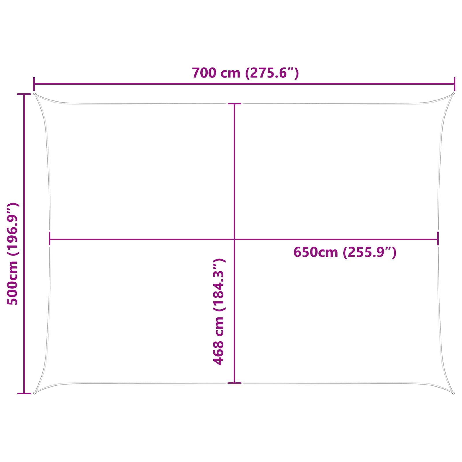 Jedro za sunce Plava i bijela 7 x 5 m 100% poliester Oxford