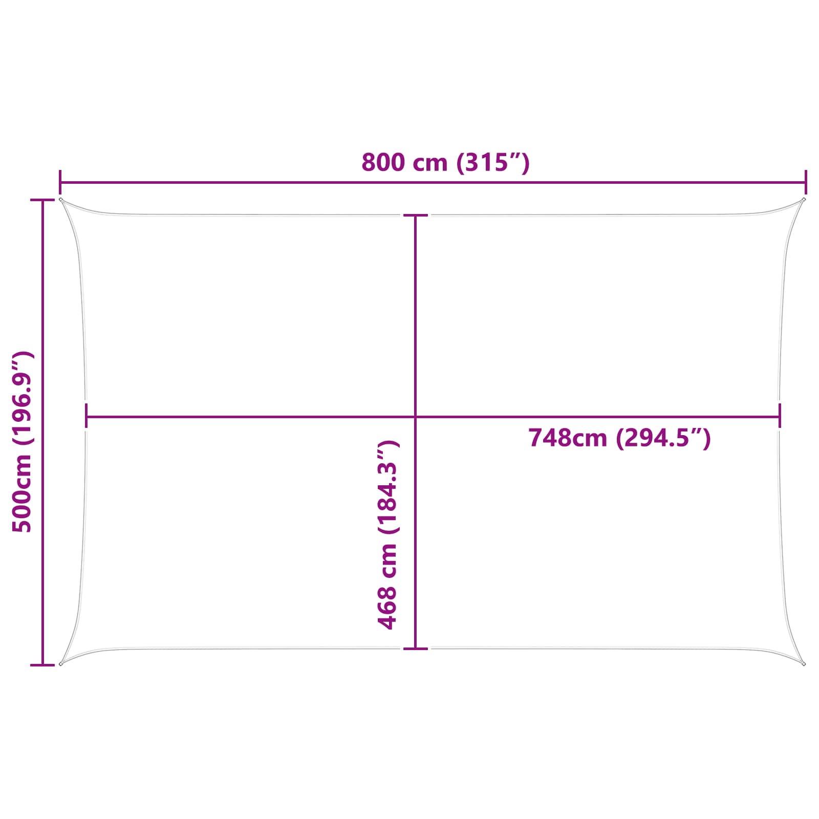 Jedro za sunce Plava i bijela 8 x 5 m 100% poliester Oxford