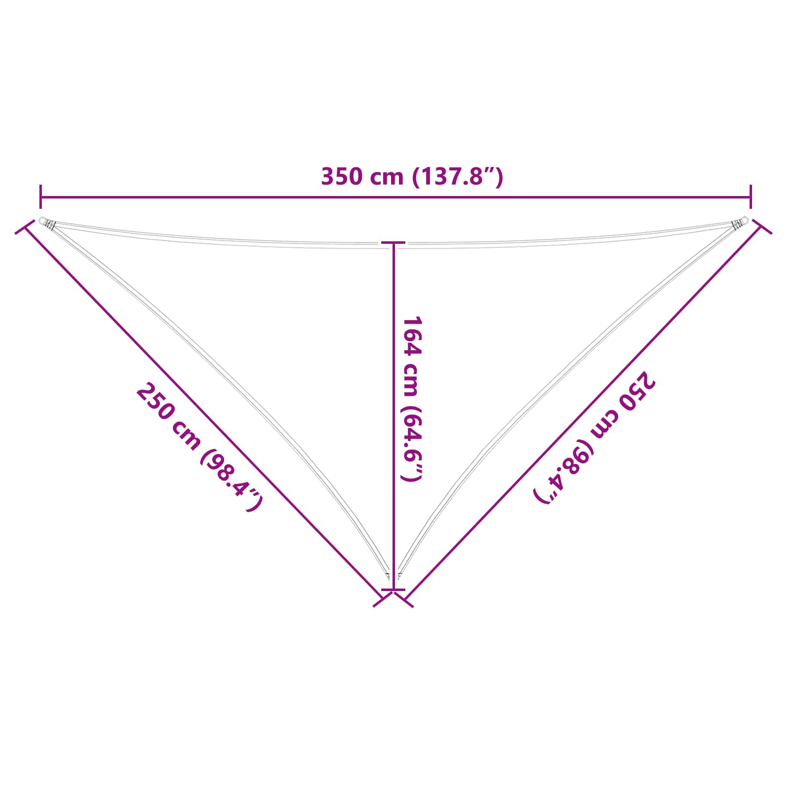 Jedro za sunce Žuta i bijela 2,5 x 2,5 x 3,5 m