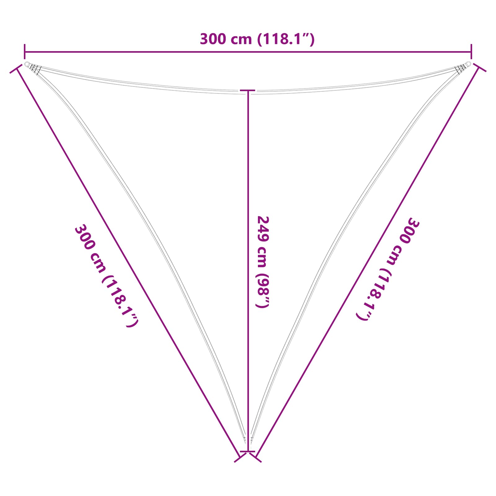 Jedro za sunce Plava i bijela 3 x 3 x 3 m 100% poliester Oxford