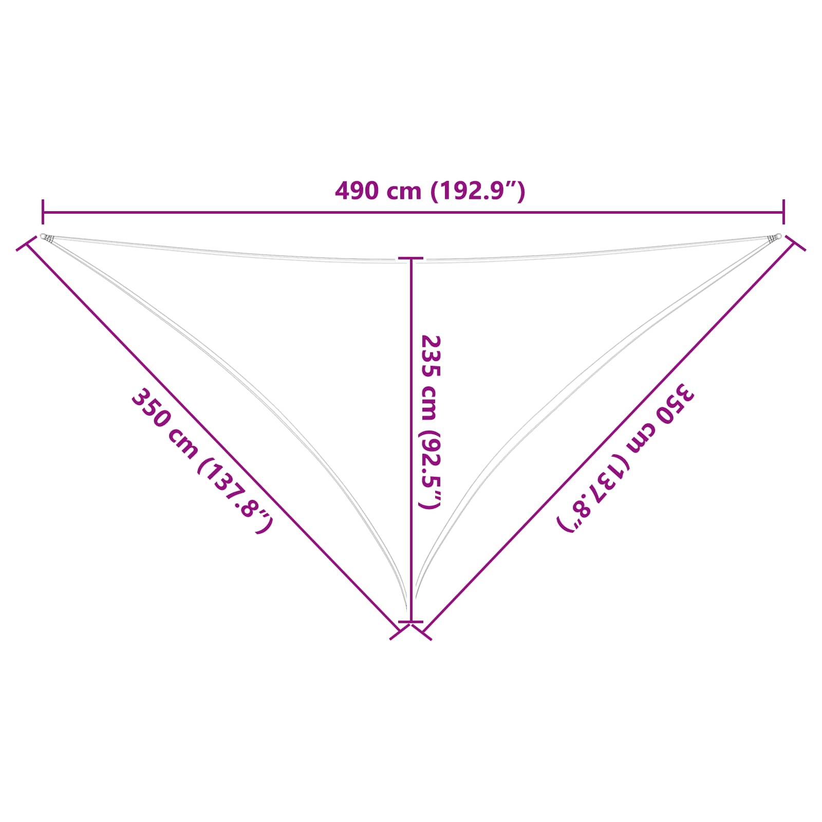 Jedro za sunce Svijetlo siva i bijela. 3,5 x 3,5 x 4,9 m