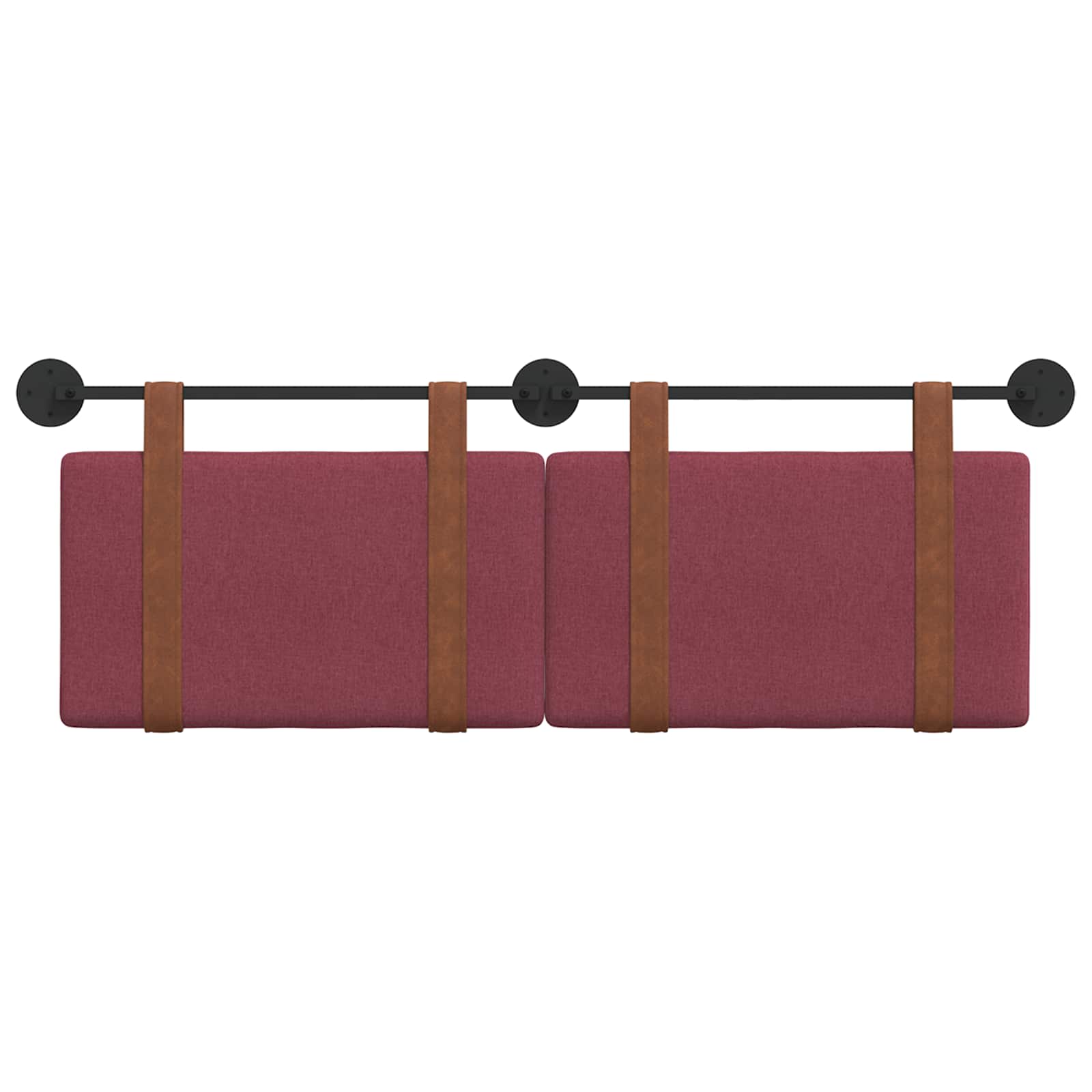 Držeće uzglavlje Zidne Vinska crvena 150 x 55 x 5 cm Antikni PU