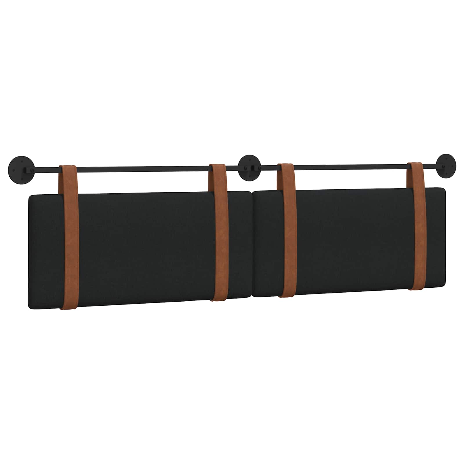 Držeće uzglavlje Zidne Crna 190 x 55 x 5 cm Antikni PU