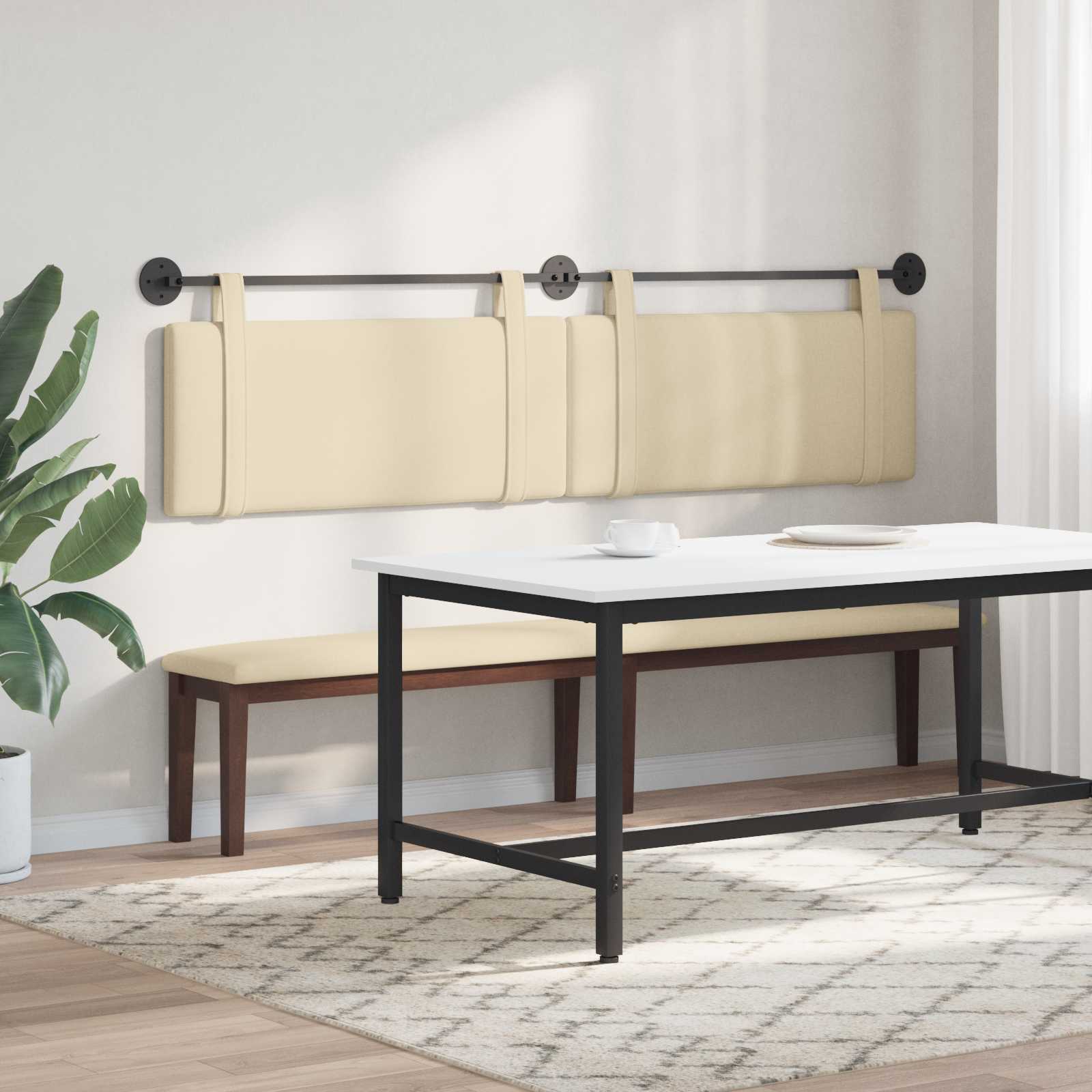 Viseće uzglavlje kreveta Krema Tkanina