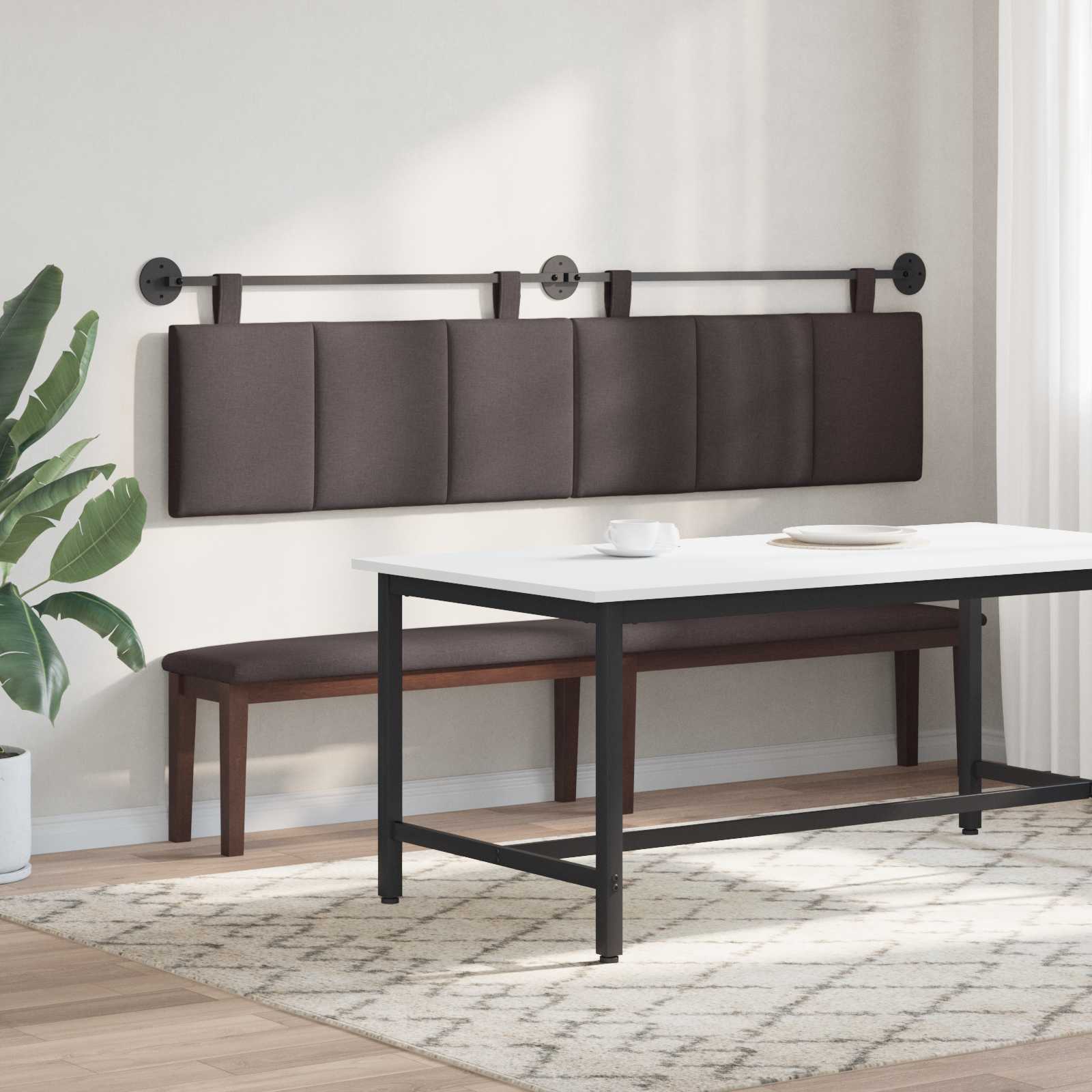 Viseće uzglavlje kreveta Tamno smeđa Tkanina