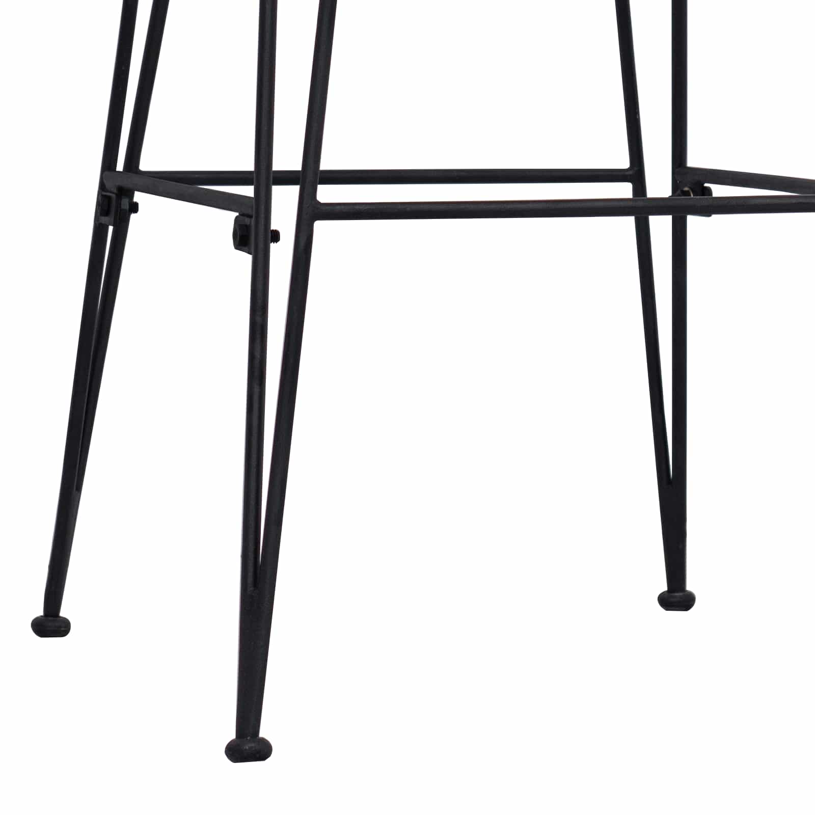 Stolica za blagovanje 2 pcs Crna 41 x 55 x 85 cm Ratan i Čelik