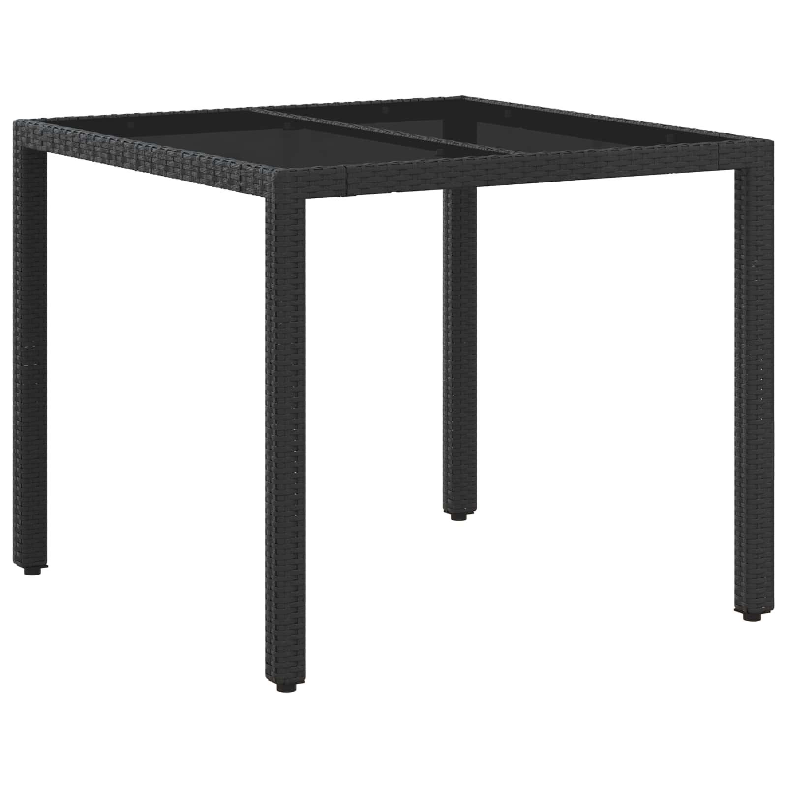 Vanjski set za objedovanje 3 pcs Crna 90 x 90 x 75 cm poliratan