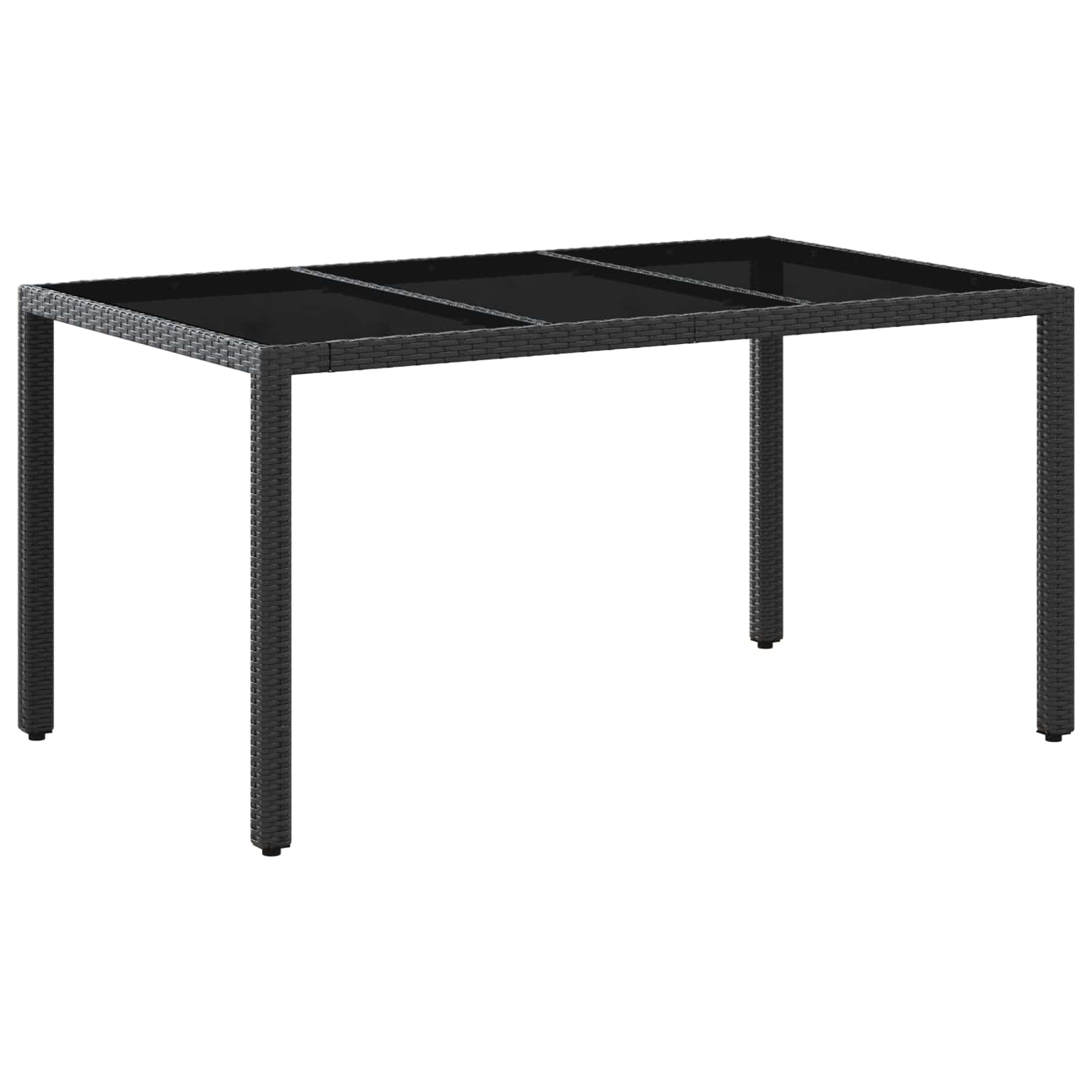 Vanjski set za objedovanje 7 pcs Crna 150 x 90 x 75 cm