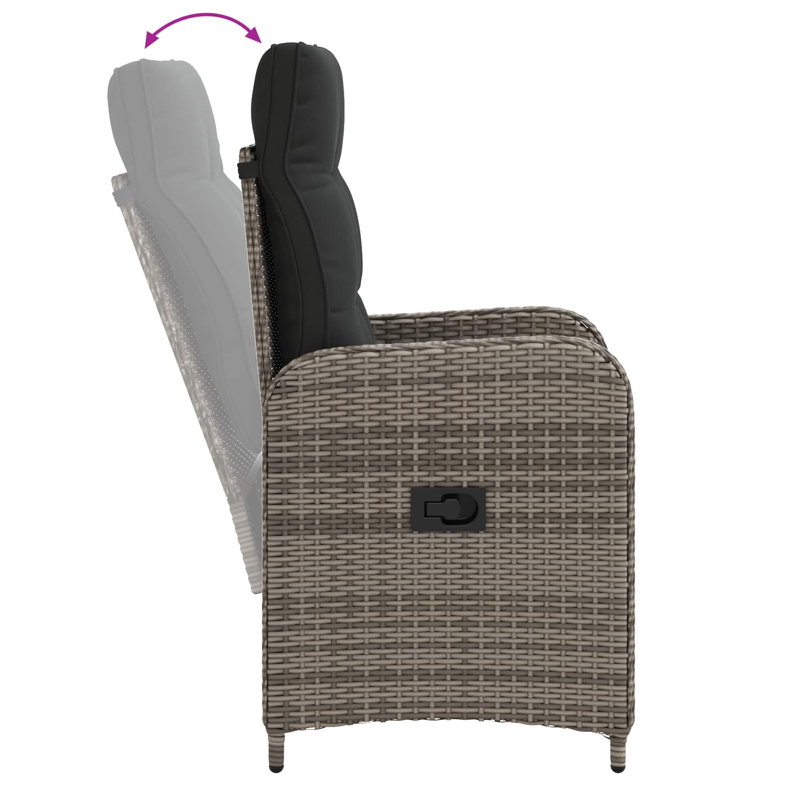 Vanjski set za objedovanje 7 pcs Svijetlo siva i tamno siva