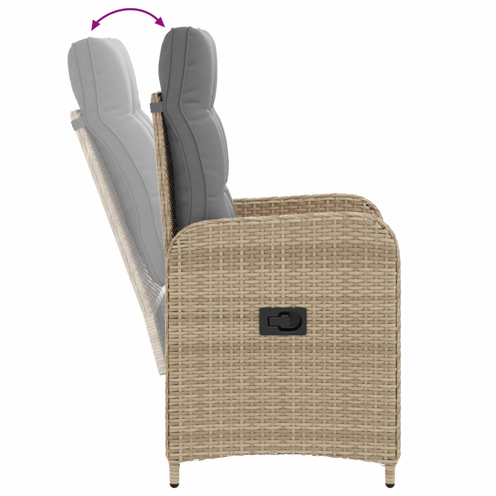 Vanjski set za objedovanje 5 pcs Bež i svijetlo siva