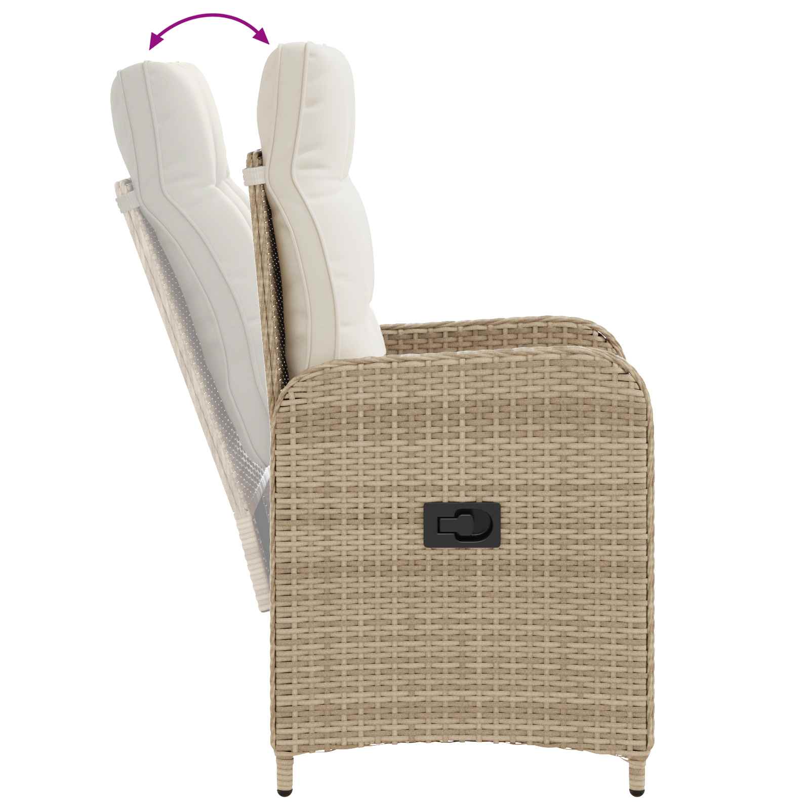 Vanjski set za objedovanje 7 pcs Bež i krem bijela