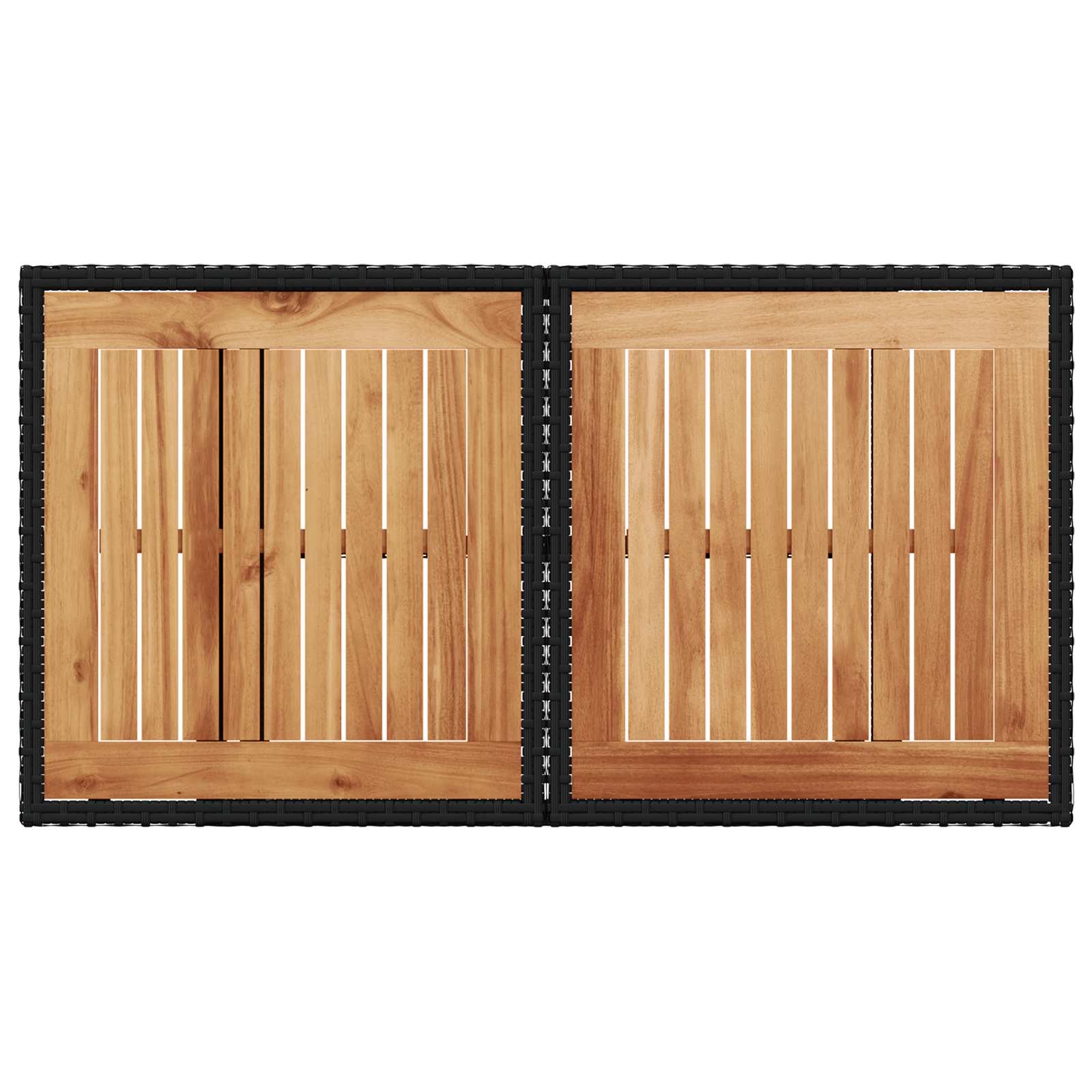 Vanjski set za objedovanje 5 pcs Crna Poli Ratan i Drvo Akacije
