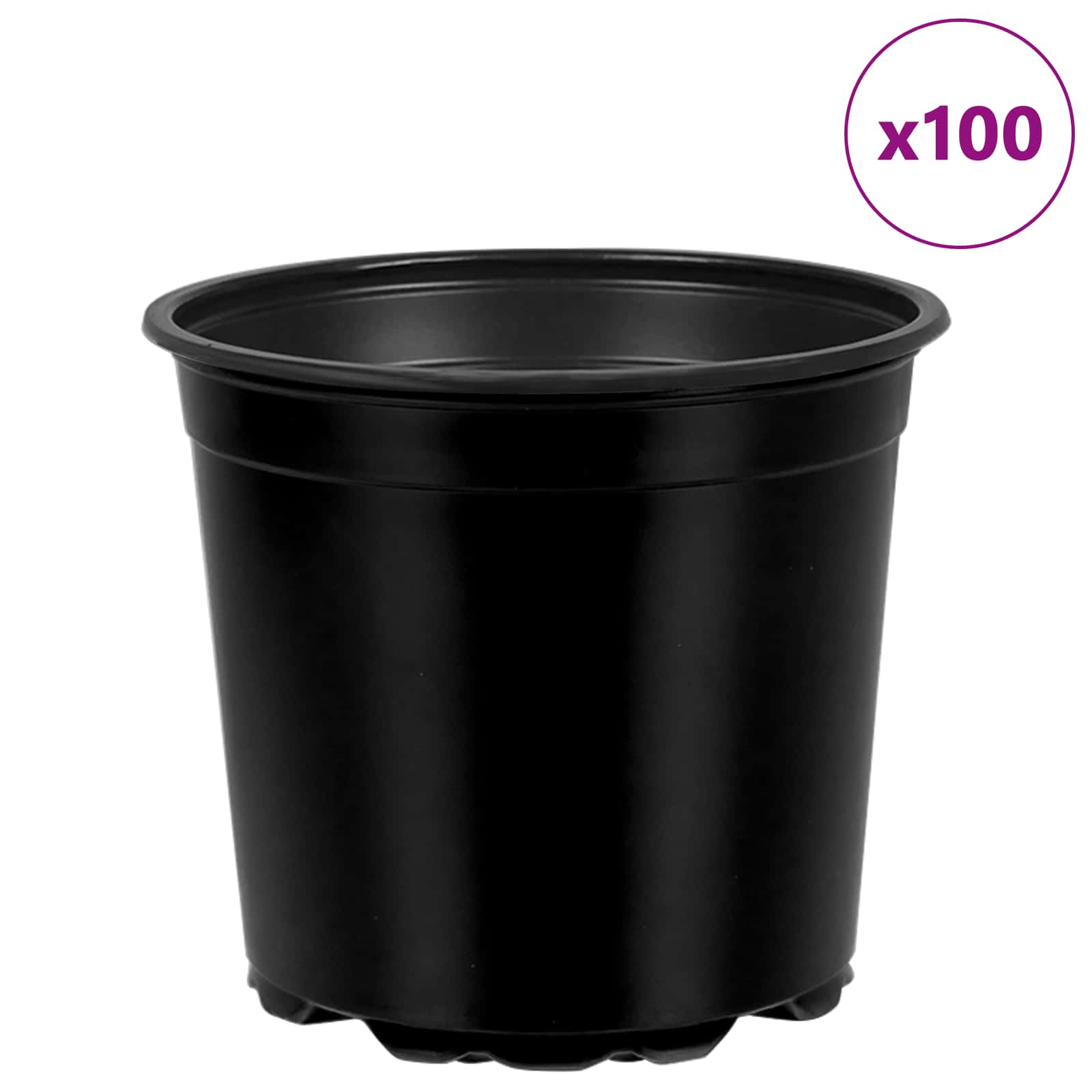 Lonac za cvijeće 100 pcs Crna Ø 15 x 13 cm Plastika