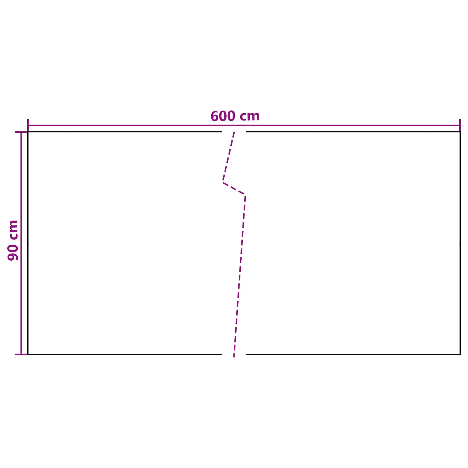 Balcony ekran Tamnosiva 600 x 90 cm poliratan