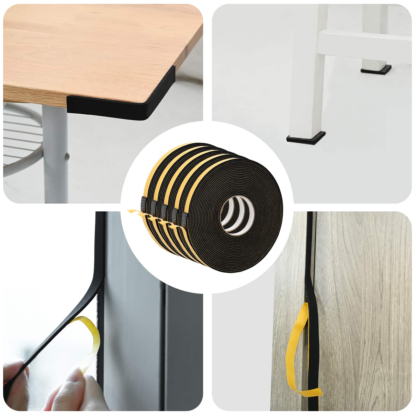Samoljepljiva pjenasta traka 5 pcs Crna 15mm x 10m CR pjena