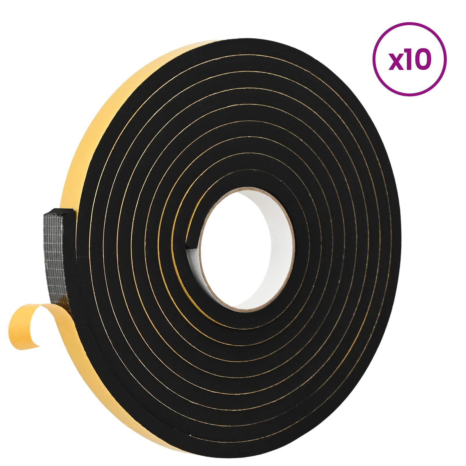Samoljepljiva pjenasta traka 10 pcs Crna 20mm x 5m CR pjena
