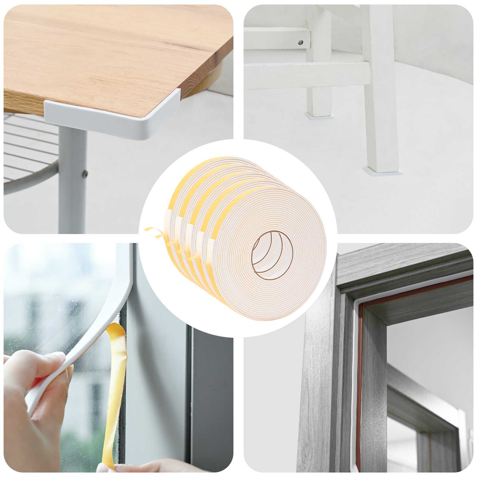Samoljepljiva pjenasta traka 5 pcs Bijela 15mm x 10m CR pjena
