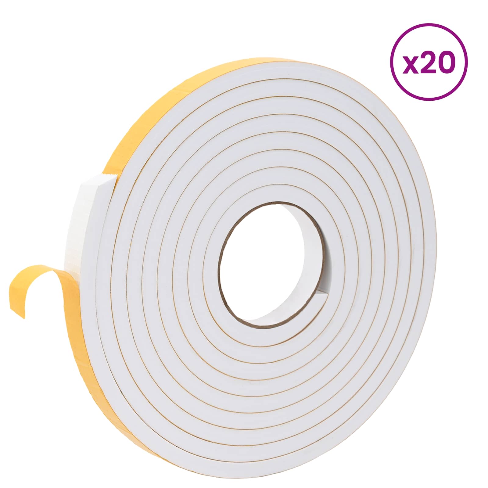 Samoljepljiva pjenasta traka 20 pcs Bijela 20mm x 5m CR pjena