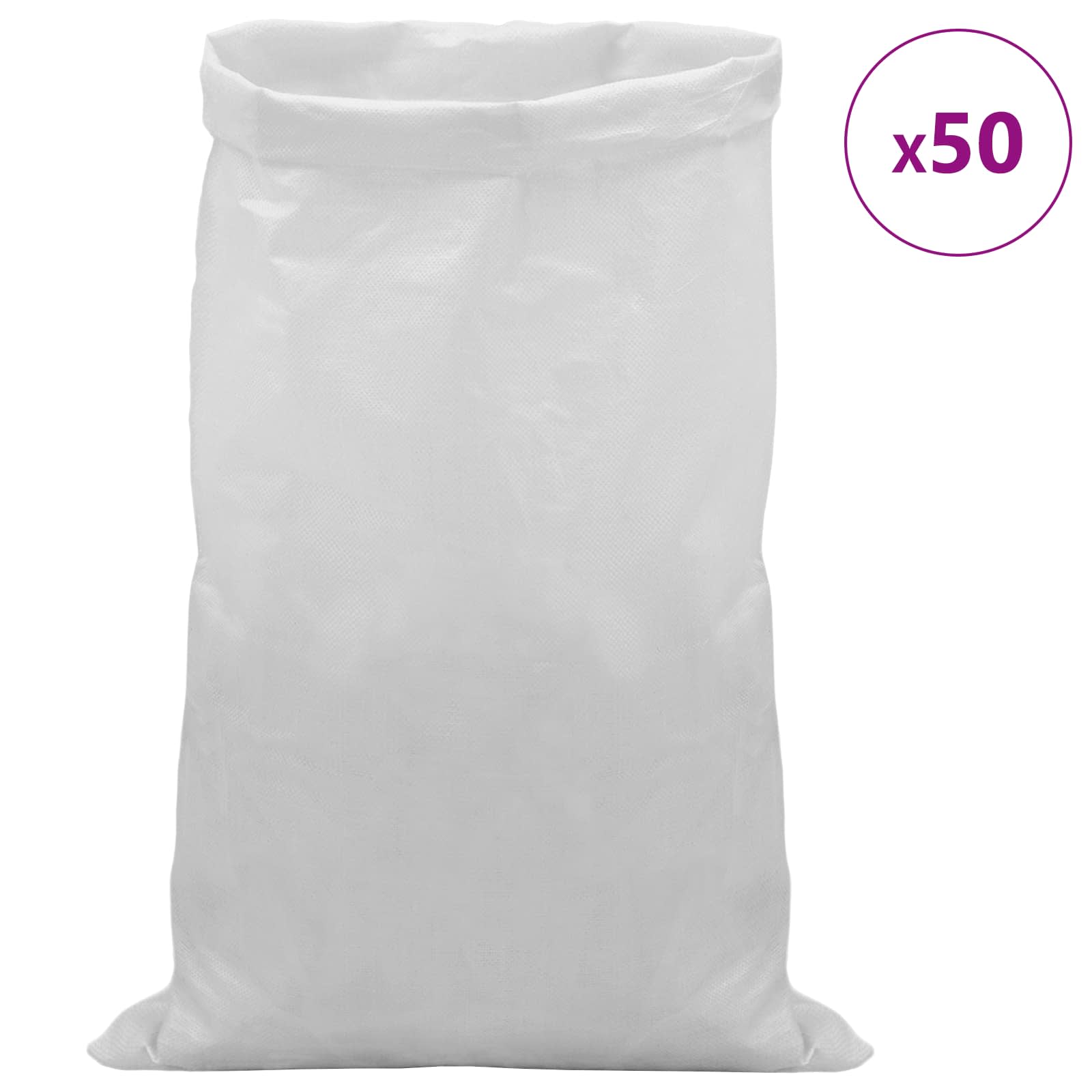 Tkanine vreće 50 pcs Bijela 70 x 110 cm PP