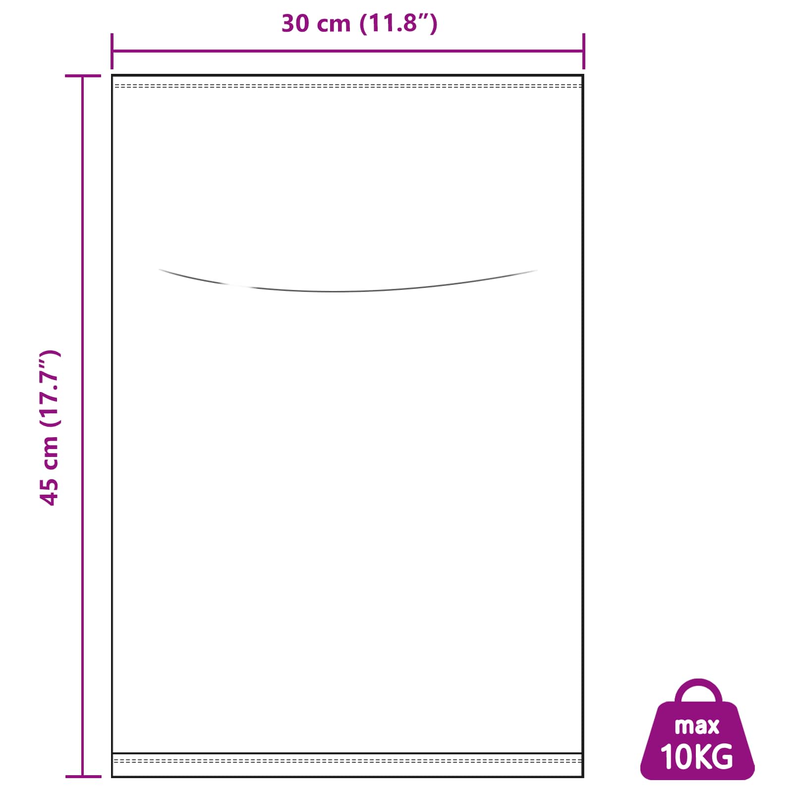 Tkanine vreće 100 pcs Bijela 30 x 45 cm PP