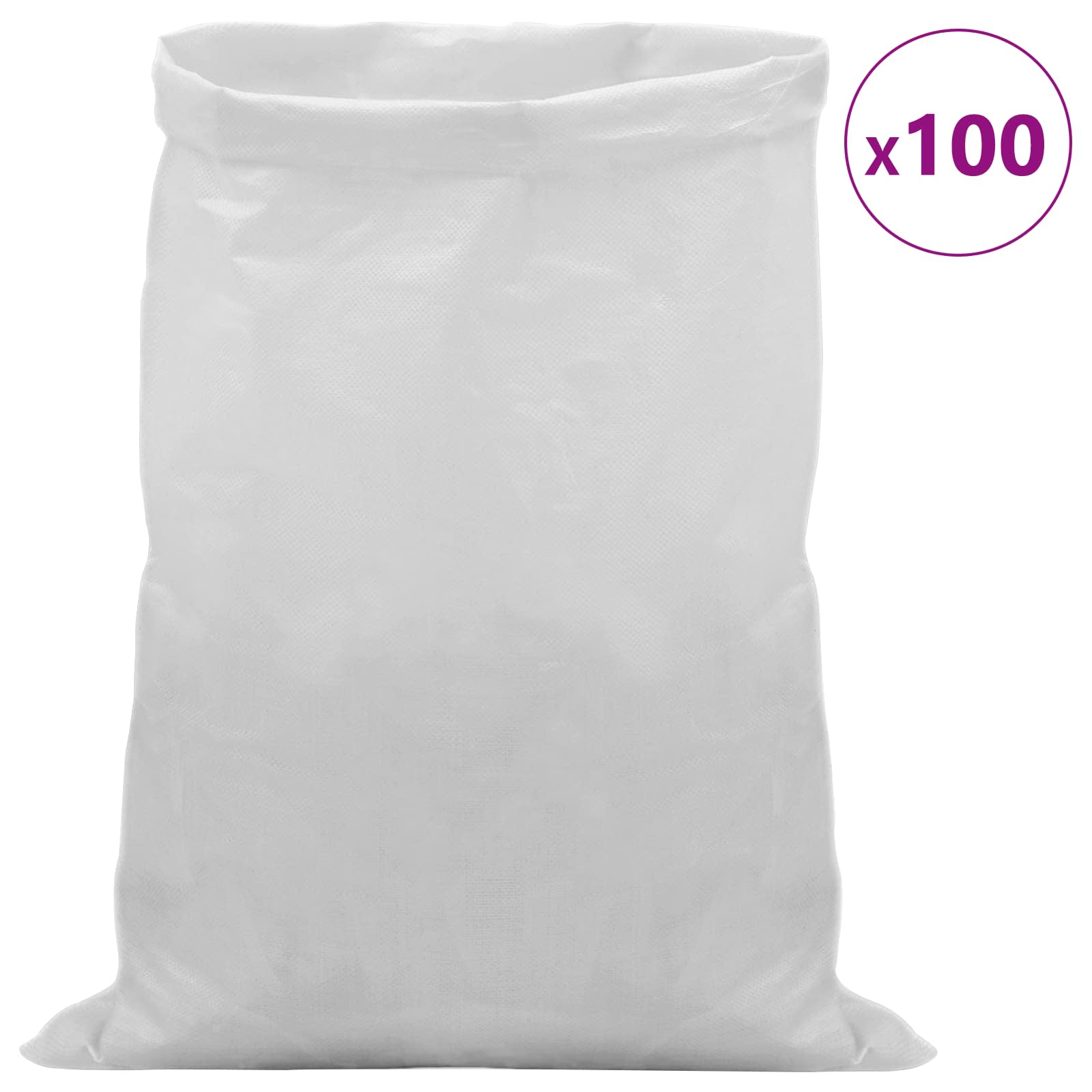 Tkanine vreće 100 pcs Bijela 60 x 100 cm PP