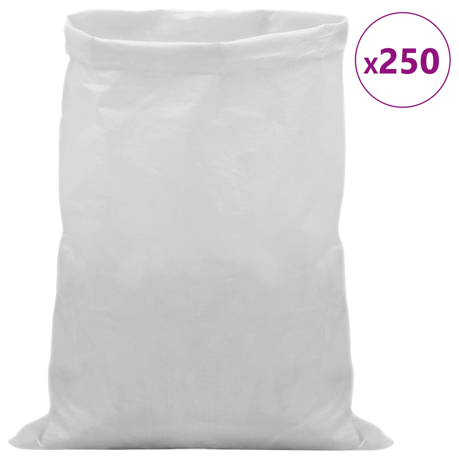 Tkanine vreće 250 pcs Bijela 50 x 80 cm PP