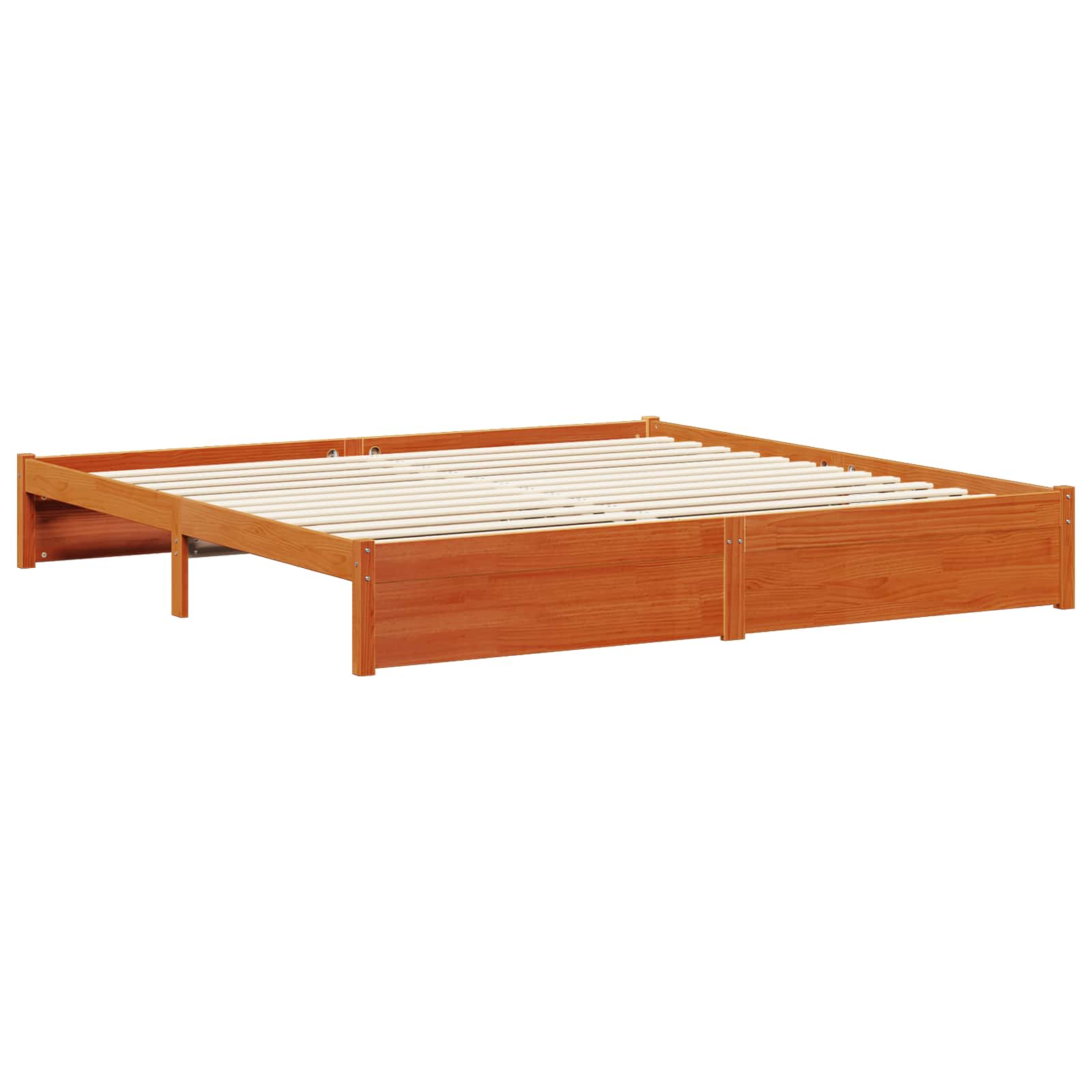 Krevetna konstrukcija s uzglavljem Vosak smeđa 200 x 200 cm