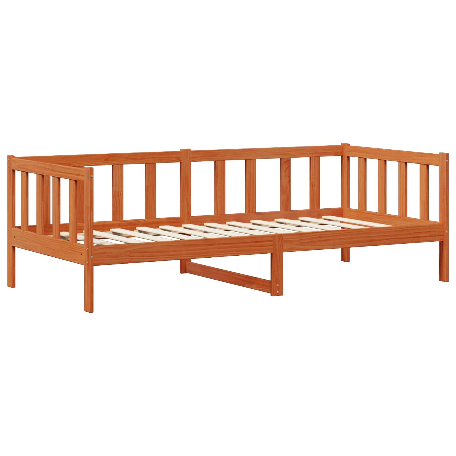 Dnevni krevet s madracem Vosak smeđa i bijela 90 x 200 cm