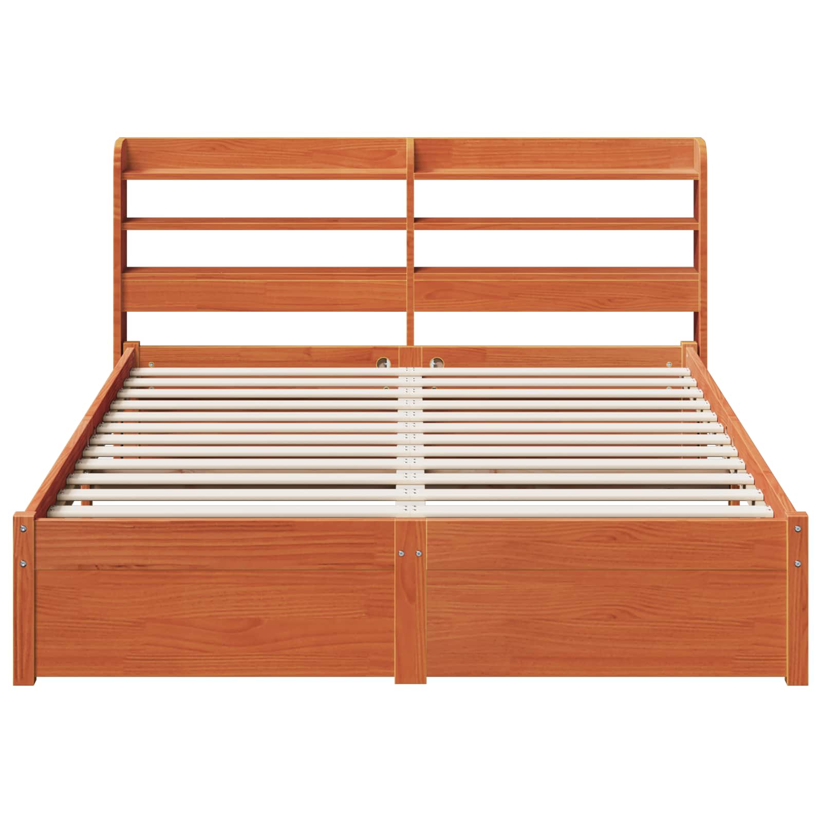 Krevetna konstrukcija s uzglavljem Vosak smeđa 150 x 200 cm