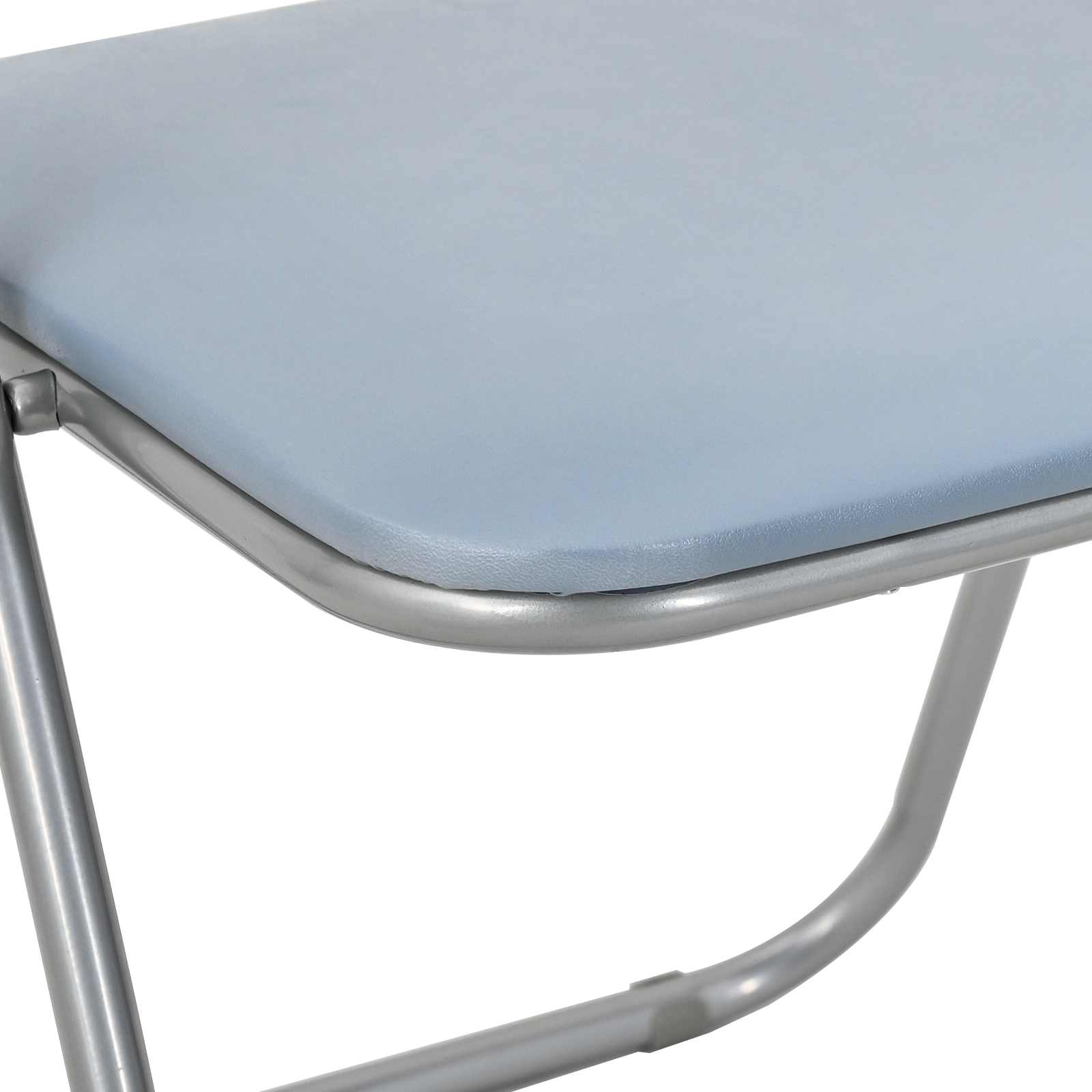 Sklopiva stolica 2 pcs Sivi 48 x 43,5 x 81 cm Lažna koža