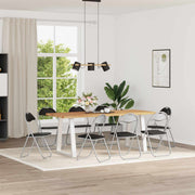 Sklopiva stolica 8 pcs Crna i Siva 48 x 43,5 x 81 cm Lažna koža