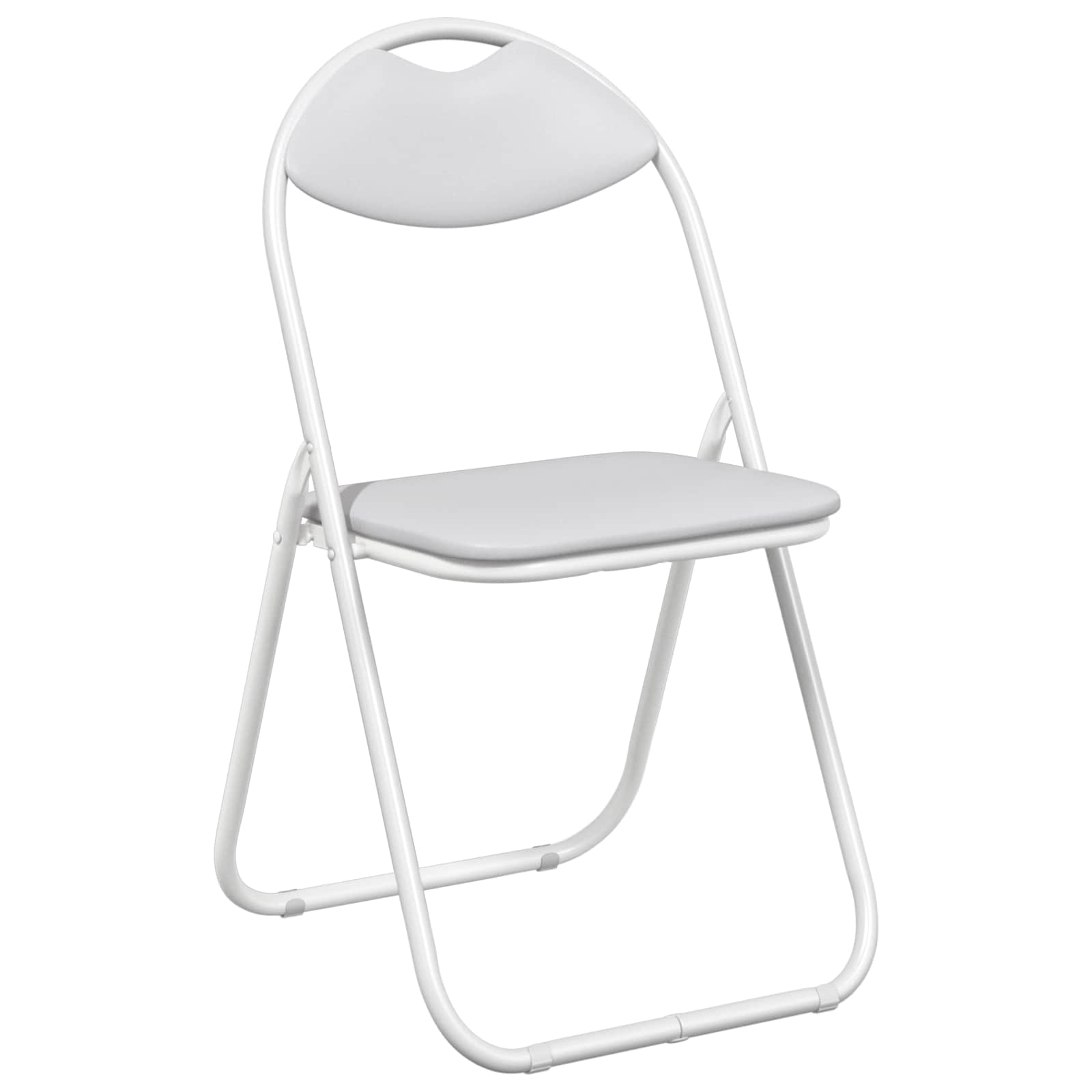 Sklopiva stolica 2 pcs Bijeli 48 x 43,5 x 81 cm Lažna koža