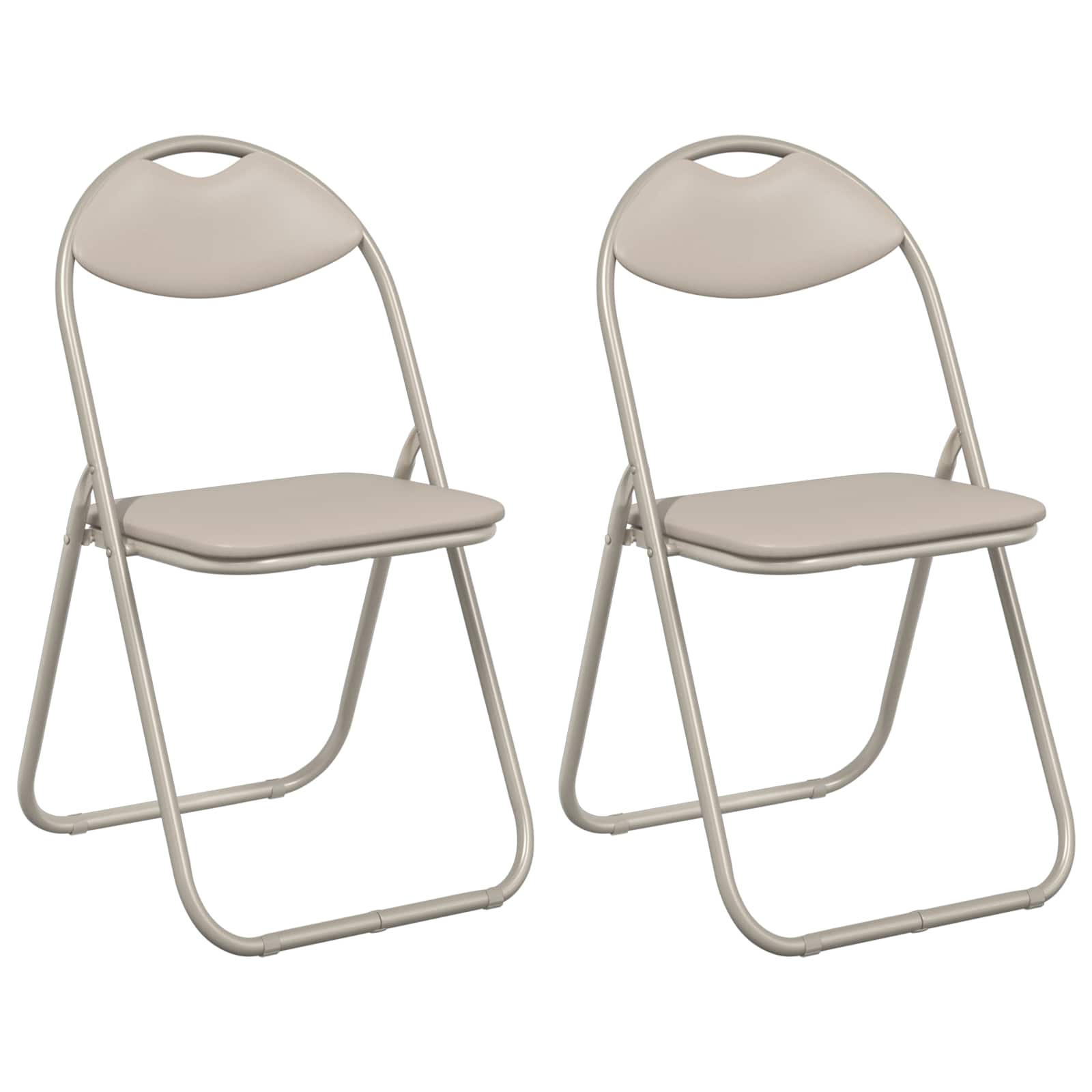 Sklopiva stolica 2 pcs Pijesak 48 x 43,5 x 81 cm Lažna koža