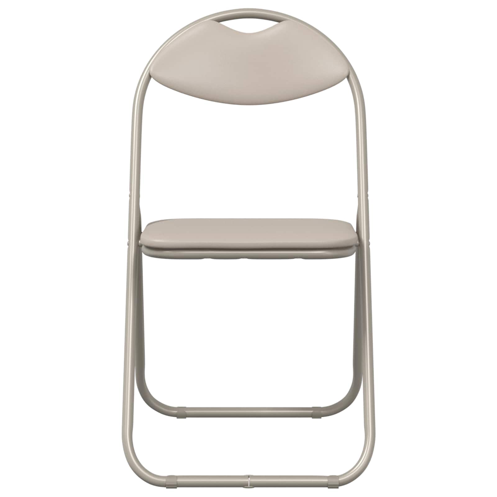 Sklopiva stolica 2 pcs Pijesak 48 x 43,5 x 81 cm Lažna koža