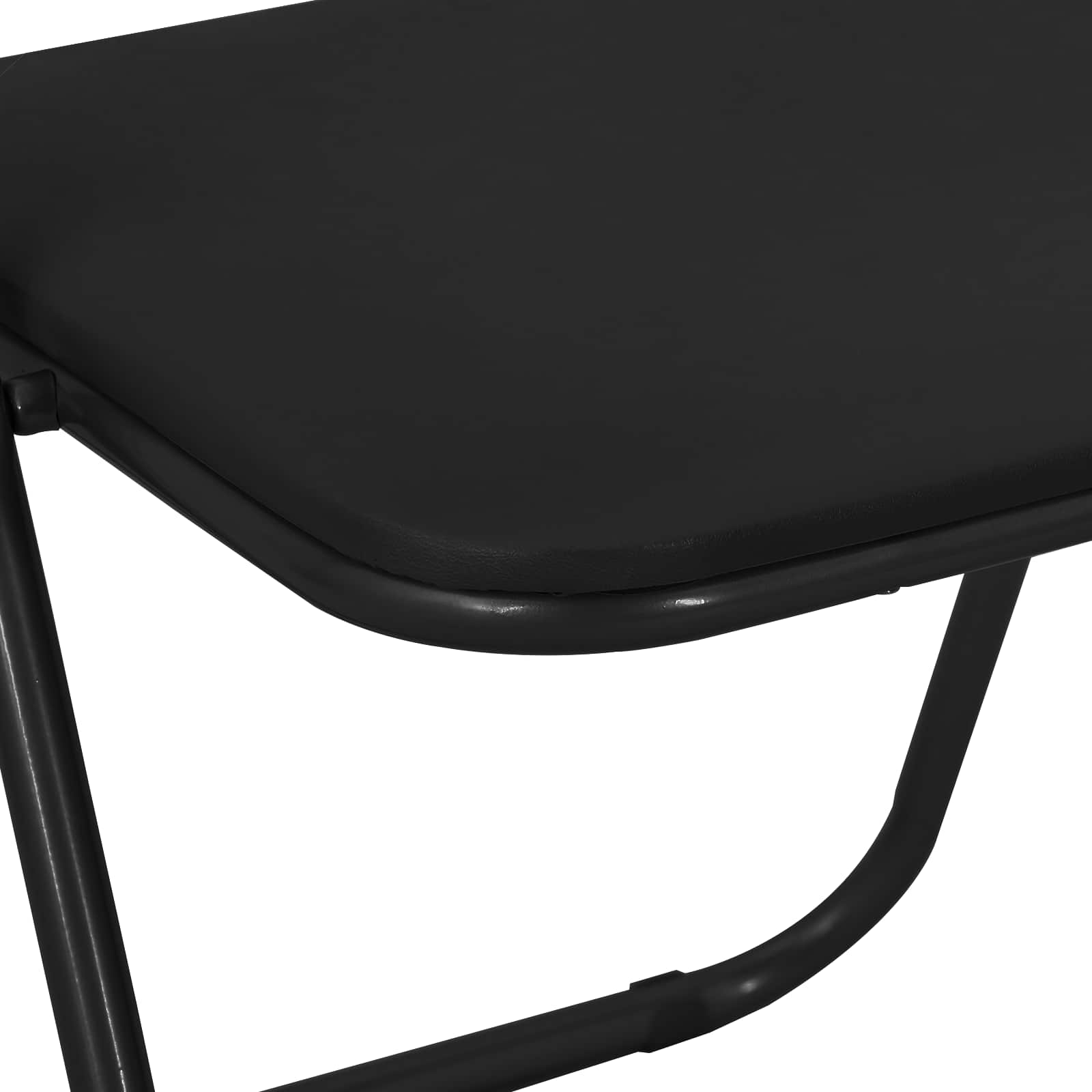Sklopiva stolica 2 pcs Crna 48 x 43,5 x 81 cm Lažna koža