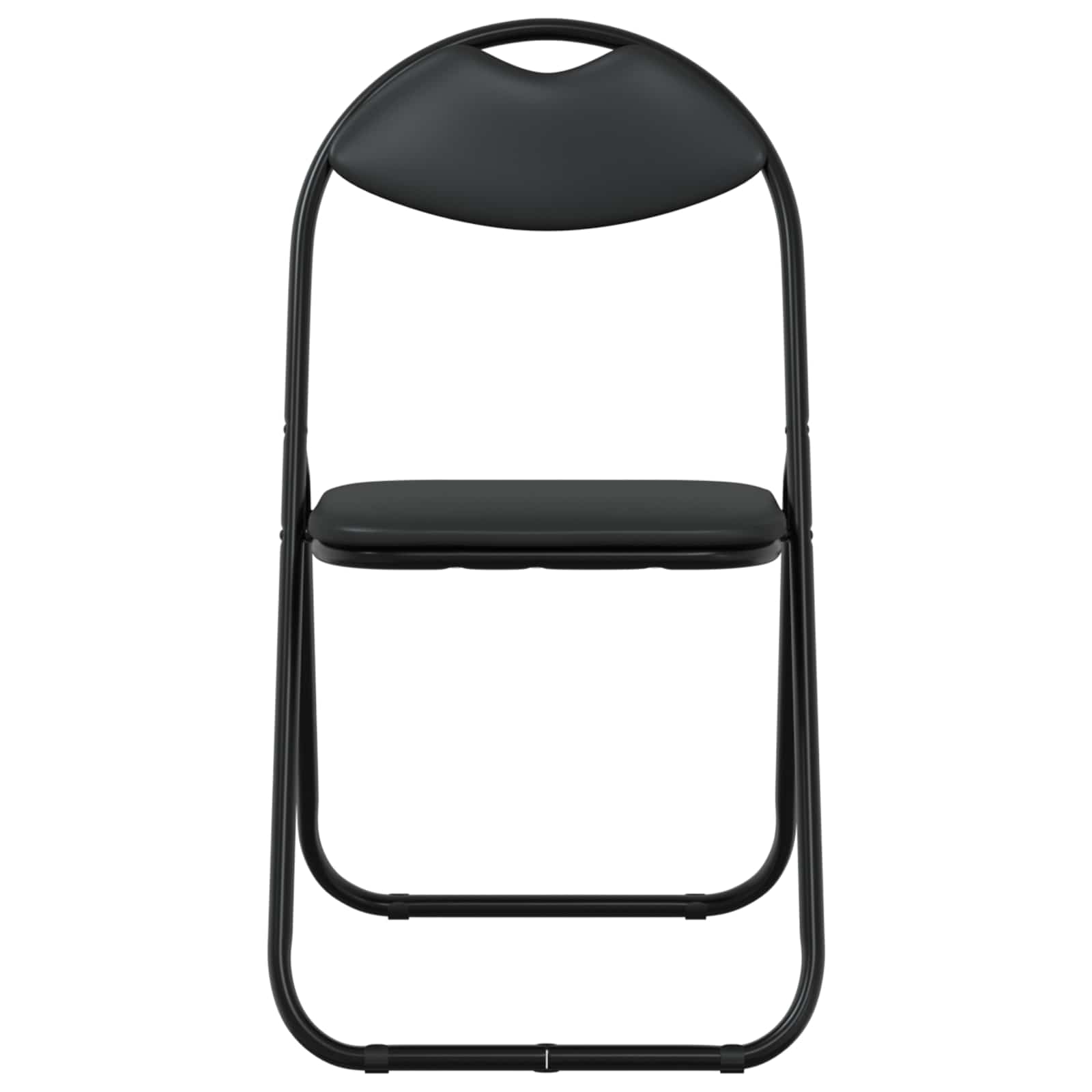 Sklopiva stolica 2 pcs Crna 48 x 43,5 x 81 cm Lažna koža