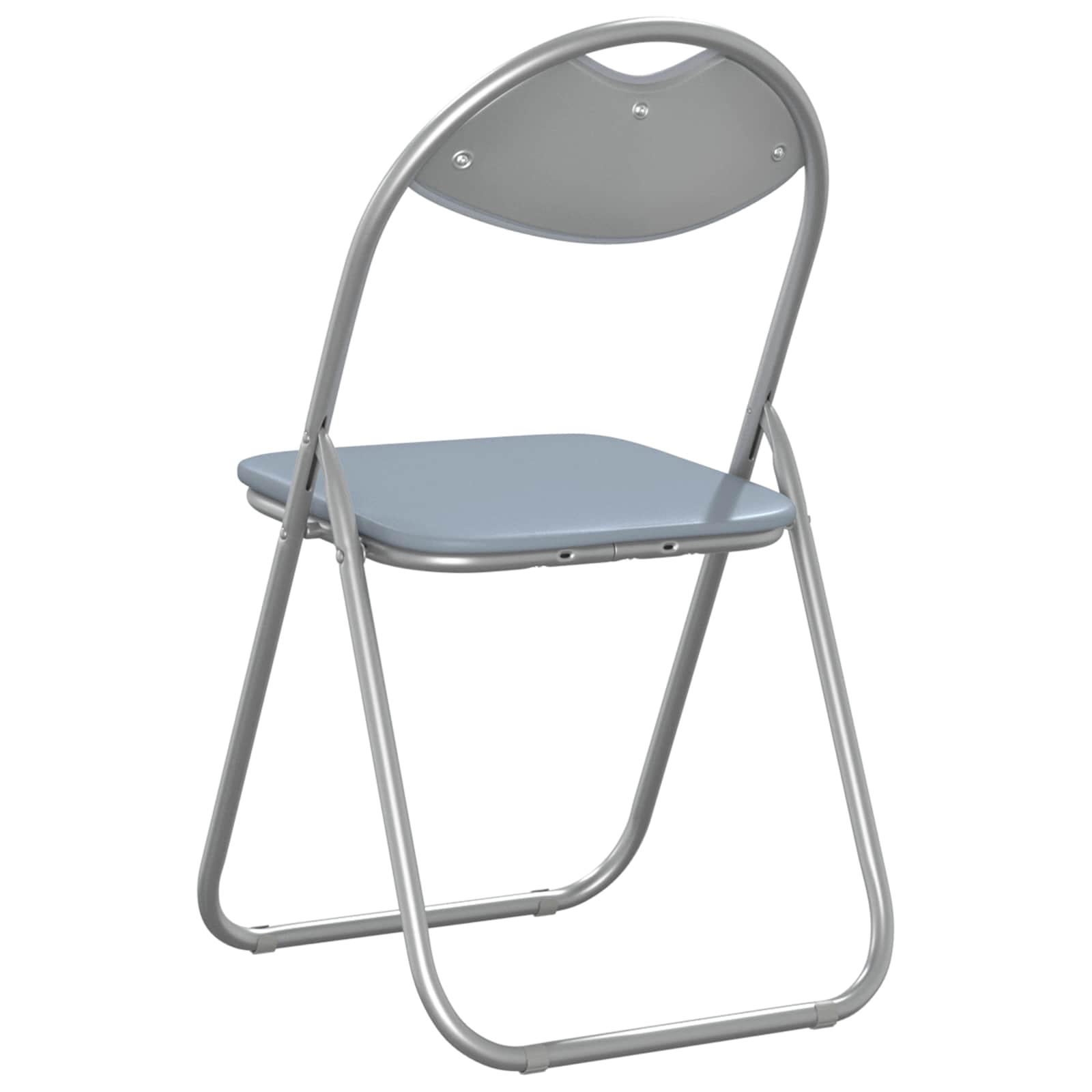 Sklopiva stolica 8 pcs Sivi 48 x 43,5 x 81 cm Lažna koža