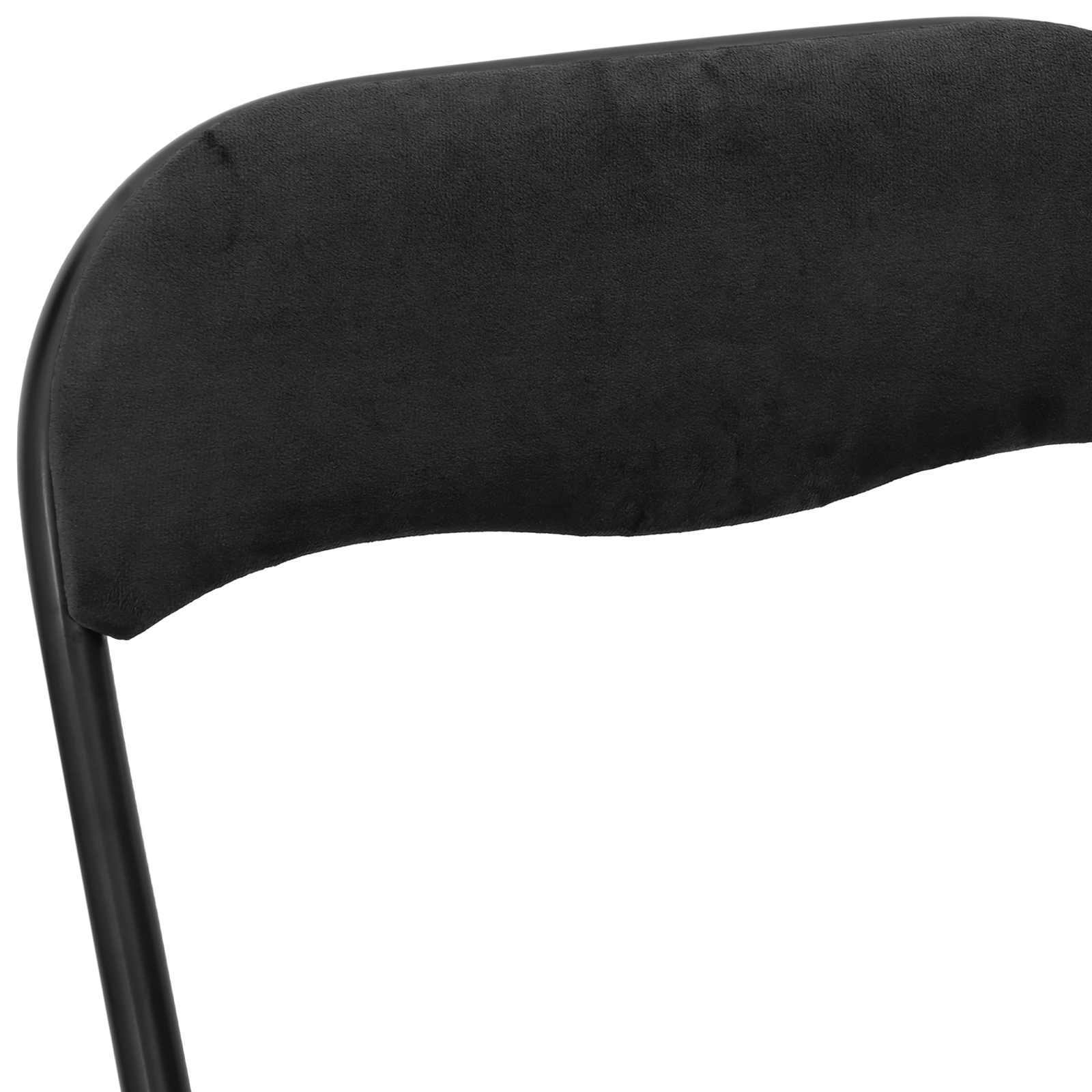 Sklopiva stolica 8 pcs Crna 48 x 44 x 78 cm Baršun
