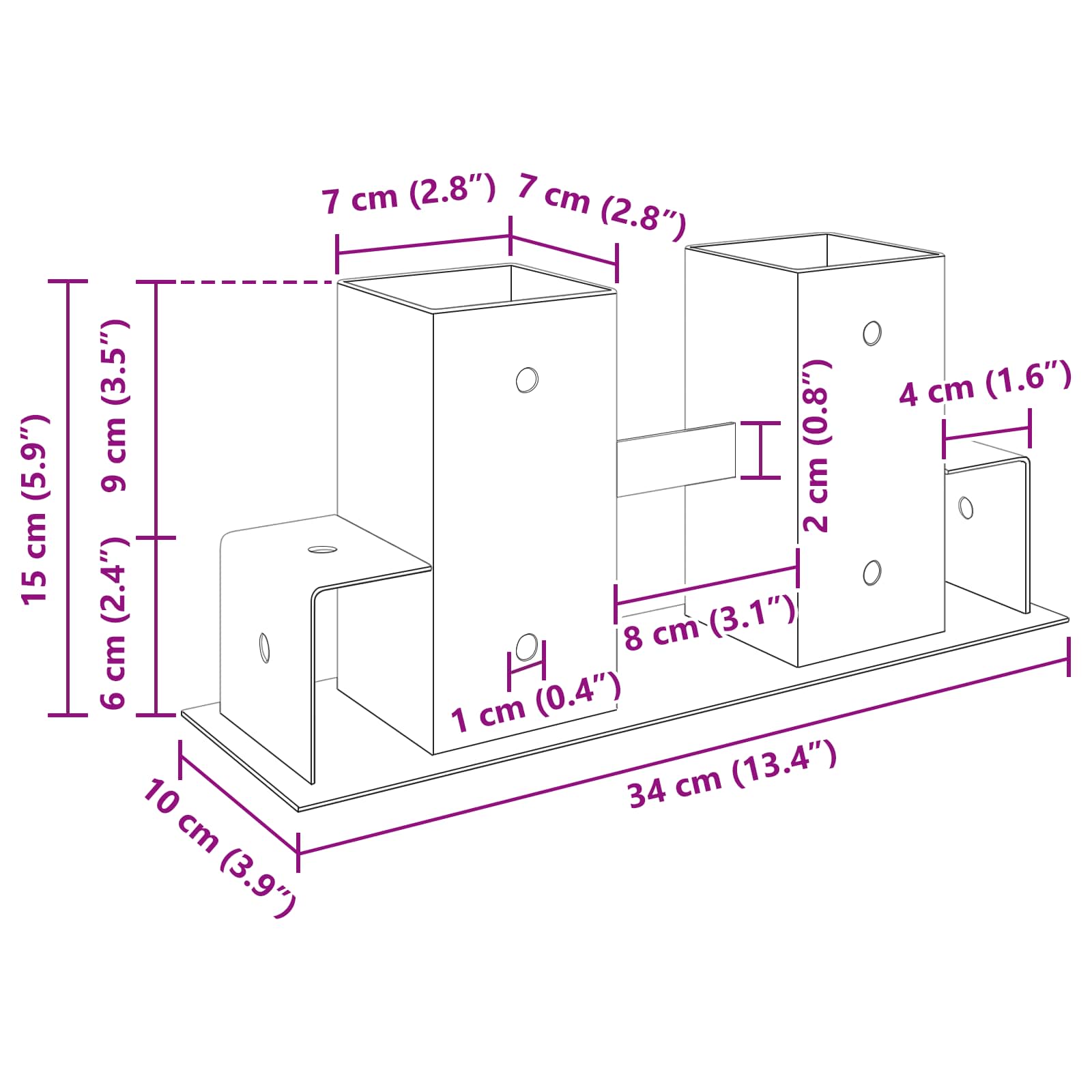 Pomoć za slaganje drva 12 pcs Antracit 34 x 10 x 15 cm Čelik