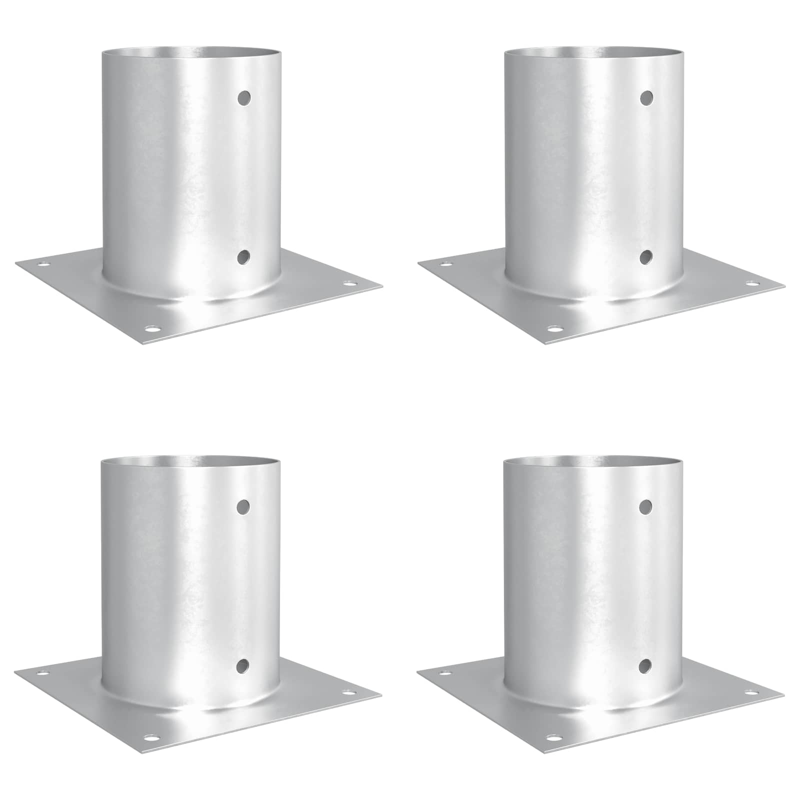 Okrugli sidrište u zemlji 4 pcs Srebrna 18 x 18 x 15 cm Metal