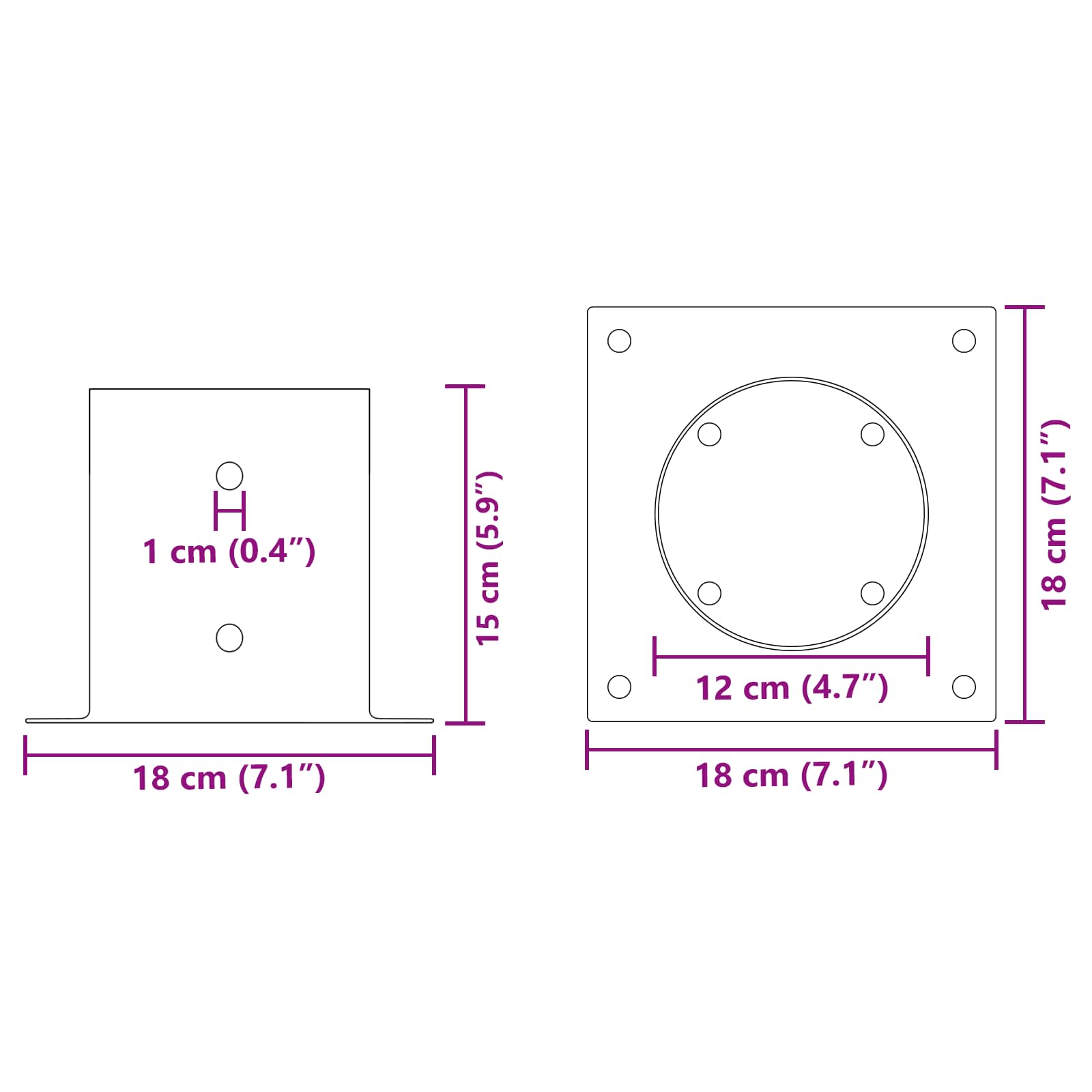 Okrugli sidrište u zemlji 12 pcs Srebrna 18 x 18 x 15 cm Metal
